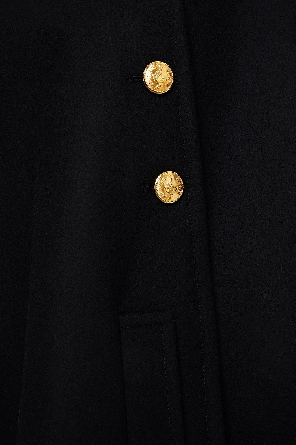 BOUTIQUE MOSCHINO Button-detailed wool-blend brushed-felt cape