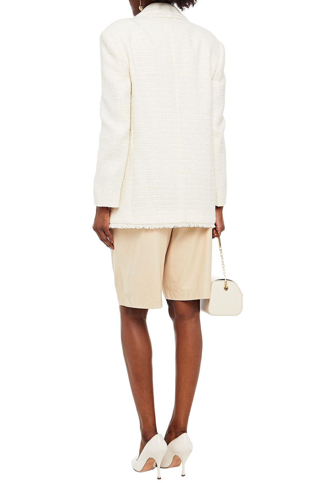 BOUTIQUE MOSCHINO Frayed tweed blazer