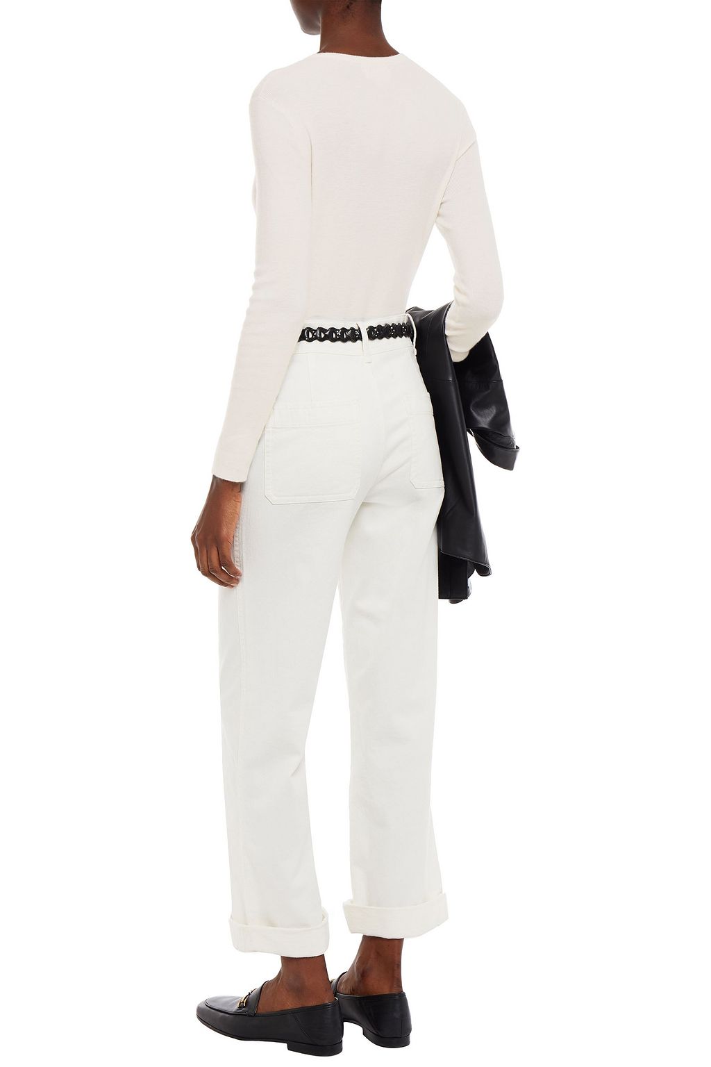 LOULOU STUDIO Pietra ribbed cashmere-blend bodysuit