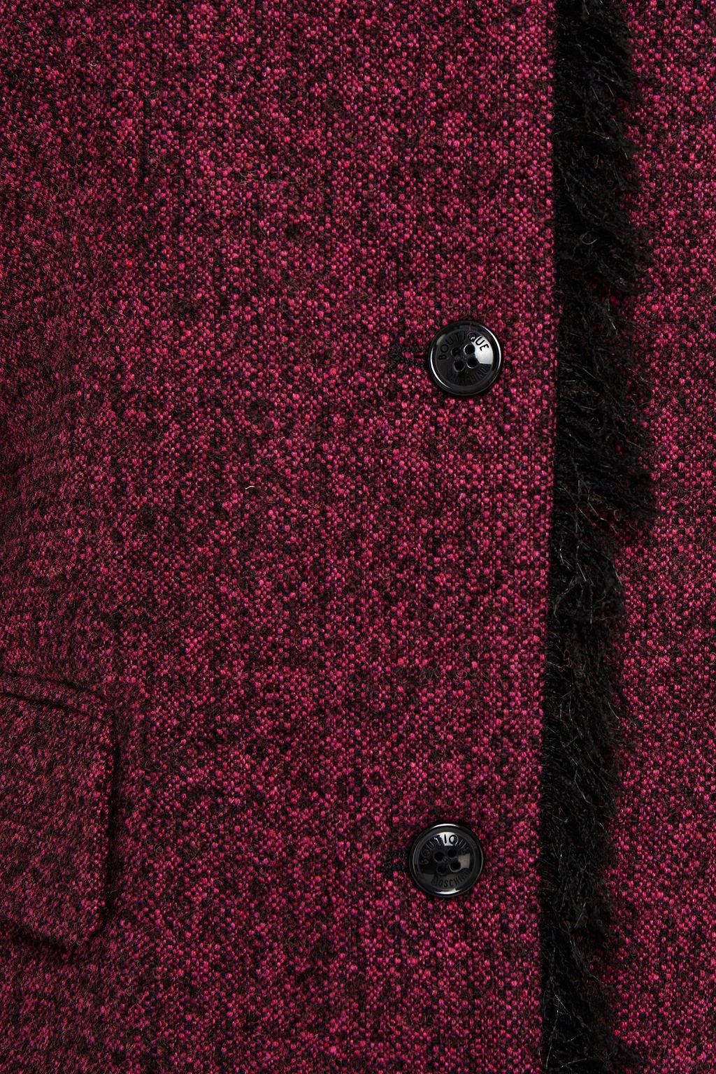BOUTIQUE MOSCHINO Eyelet-embellished wool-blend bouclé-tweed jacket
