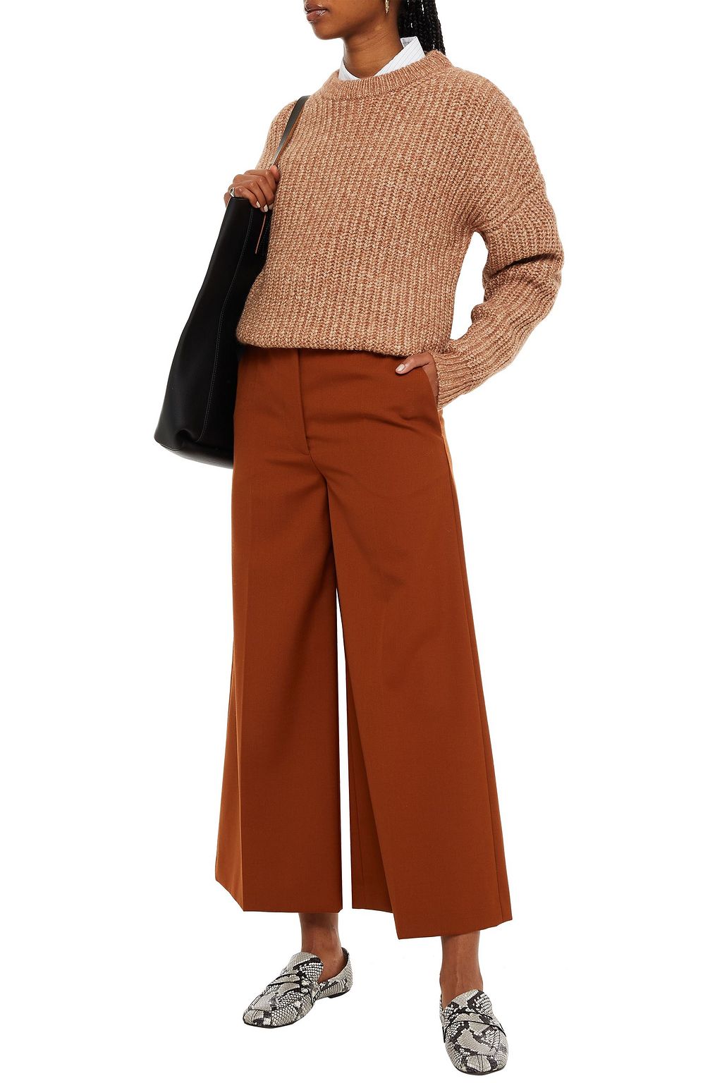 LOULOU STUDIO Camaro mélange ribbed wool sweater
