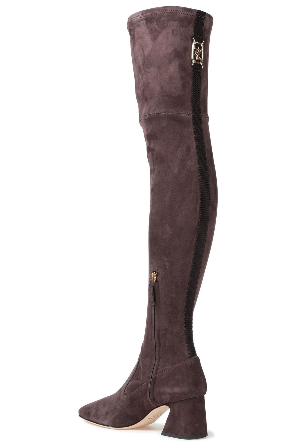 ALBERTA FERRETTI Stretch-suede over-the-knee boots