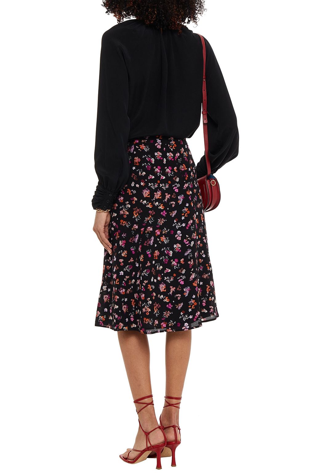 ALTUZARRA Floral-print silk-crepe skirt