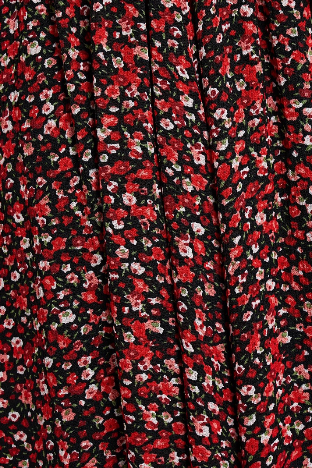 MIKAEL AGHAL Belted gathered floral-print crepe maxi dress
