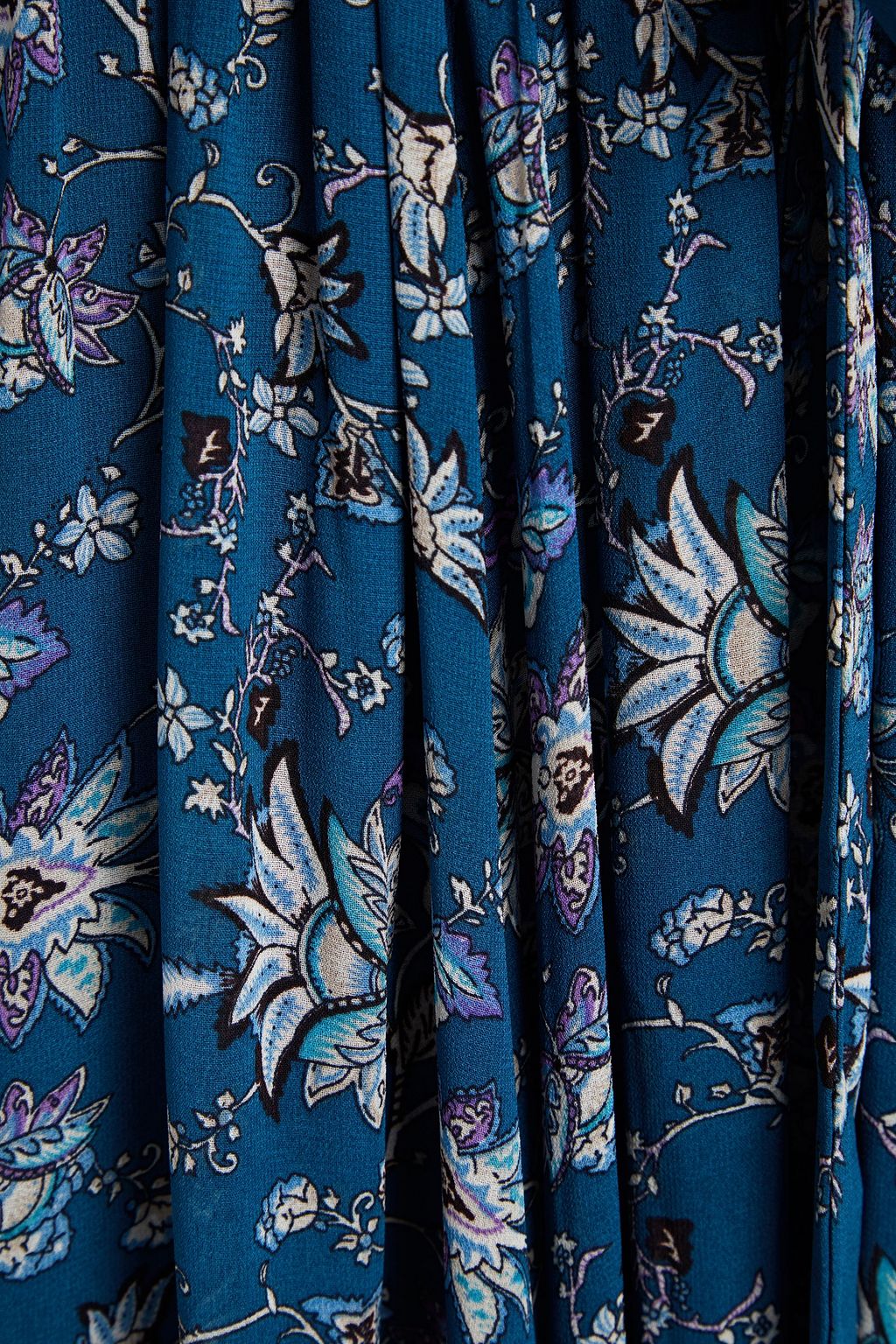 MIKAEL AGHAL Gathered belted floral-print chiffon maxi dress