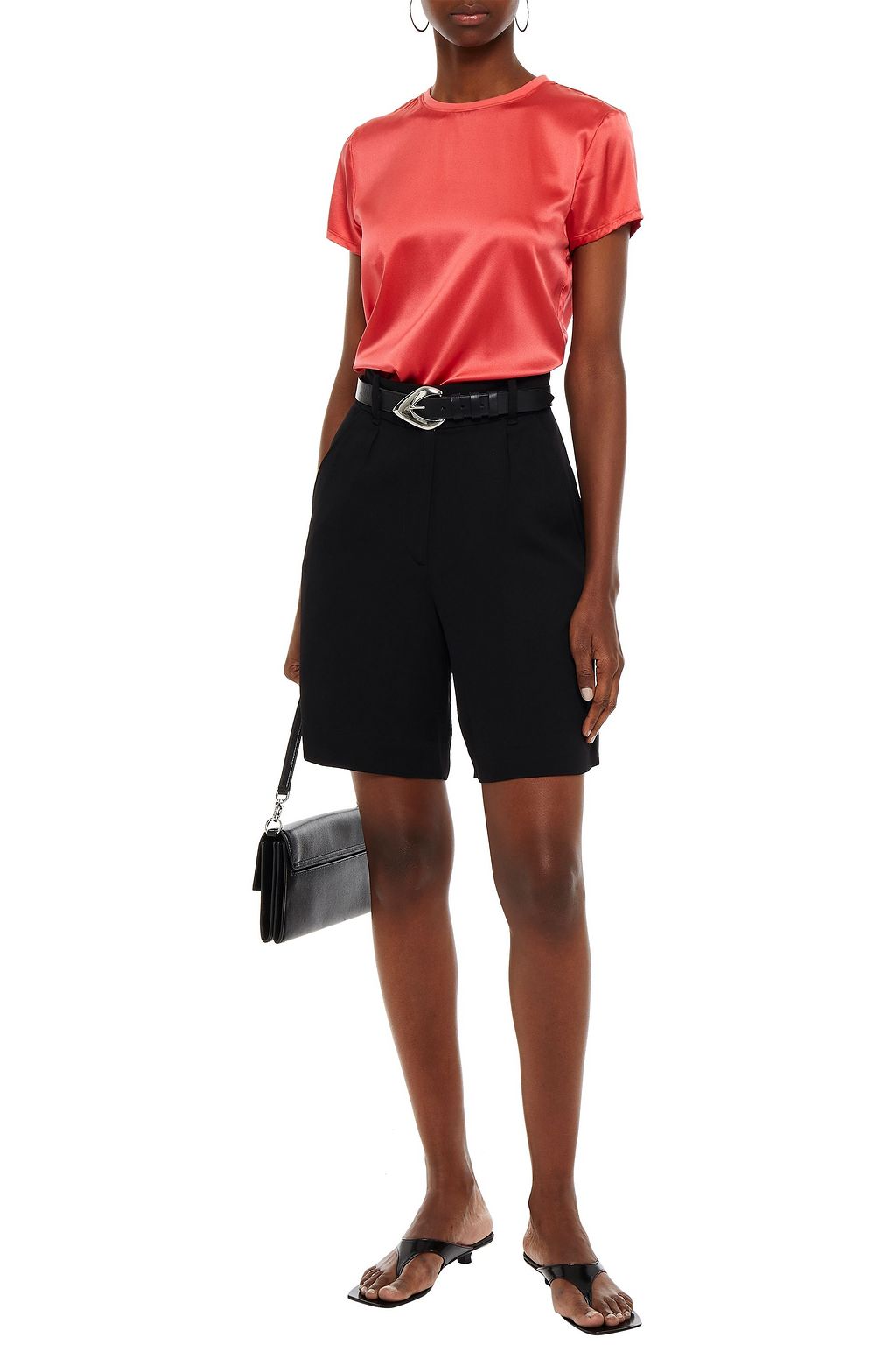 ATM ANTHONY THOMAS MELILLO Stretch-silk satin T-shirt