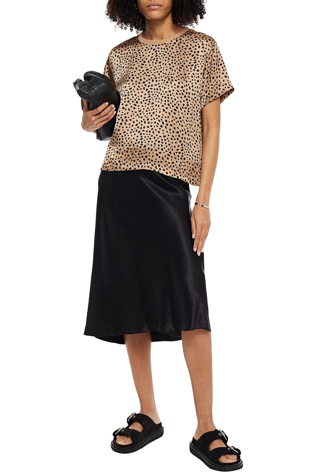 ATM ANTHONY THOMAS MELILLO Leopard-print silk-satin top
