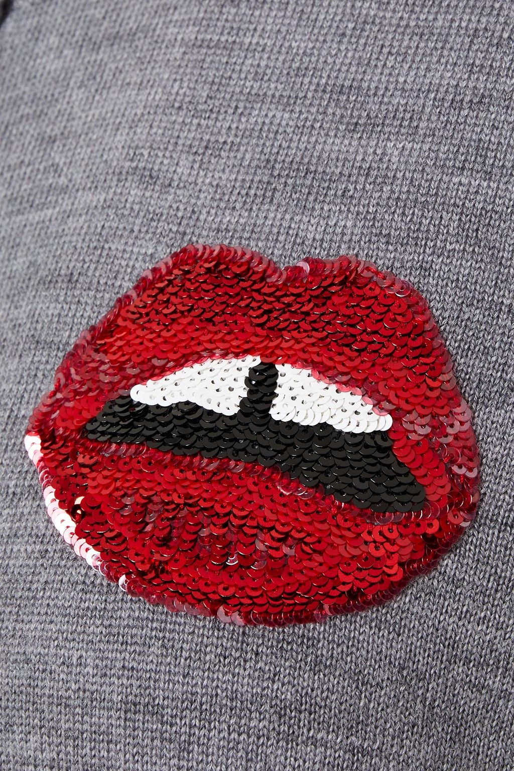 MARKUS LUPFER April sequin-embellished mélange merino wool cardigan
