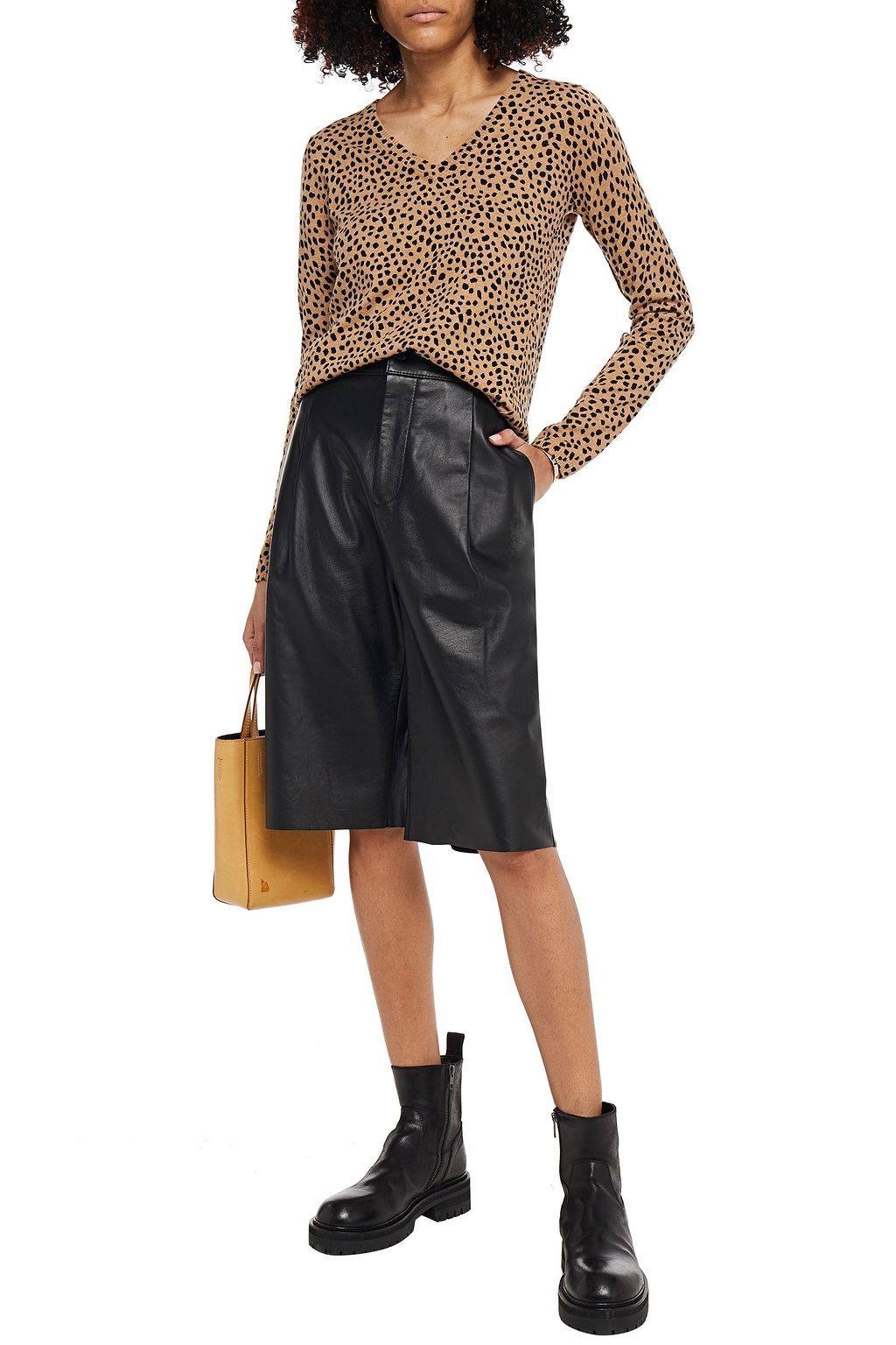 ATM ANTHONY THOMAS MELILLO Leopard-print cotton and cashmere-blend sweater