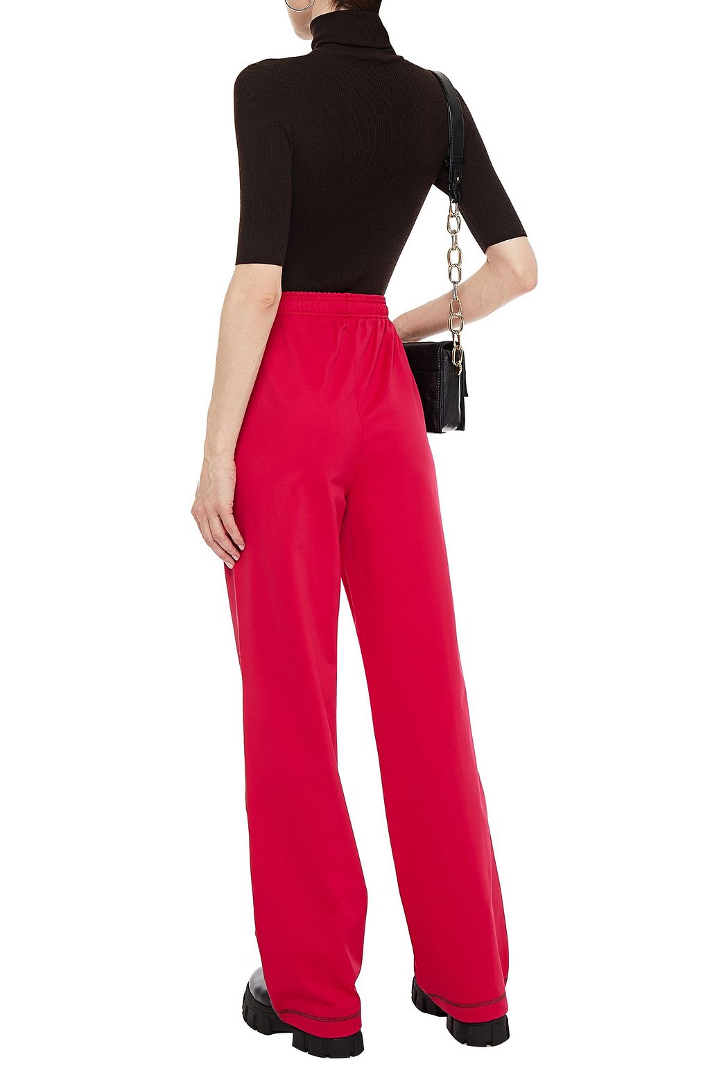 MARNI Appliquéd ponte straight-leg pants