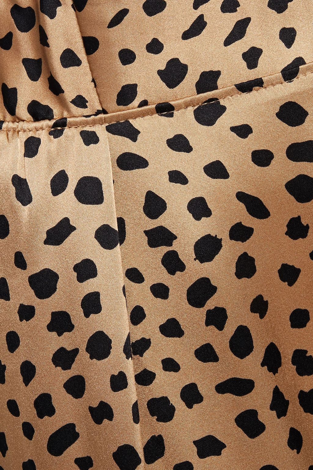 ATM ANTHONY THOMAS MELILLO Cropped leopard-print silk-satin tapered pants