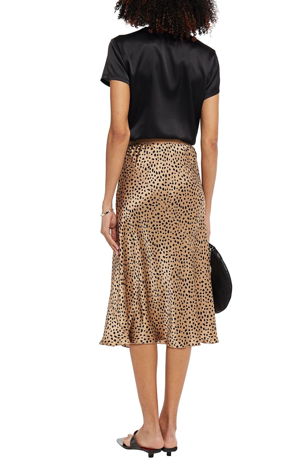 ATM ANTHONY THOMAS MELILLO Leopard-print silk-satin midi skirt