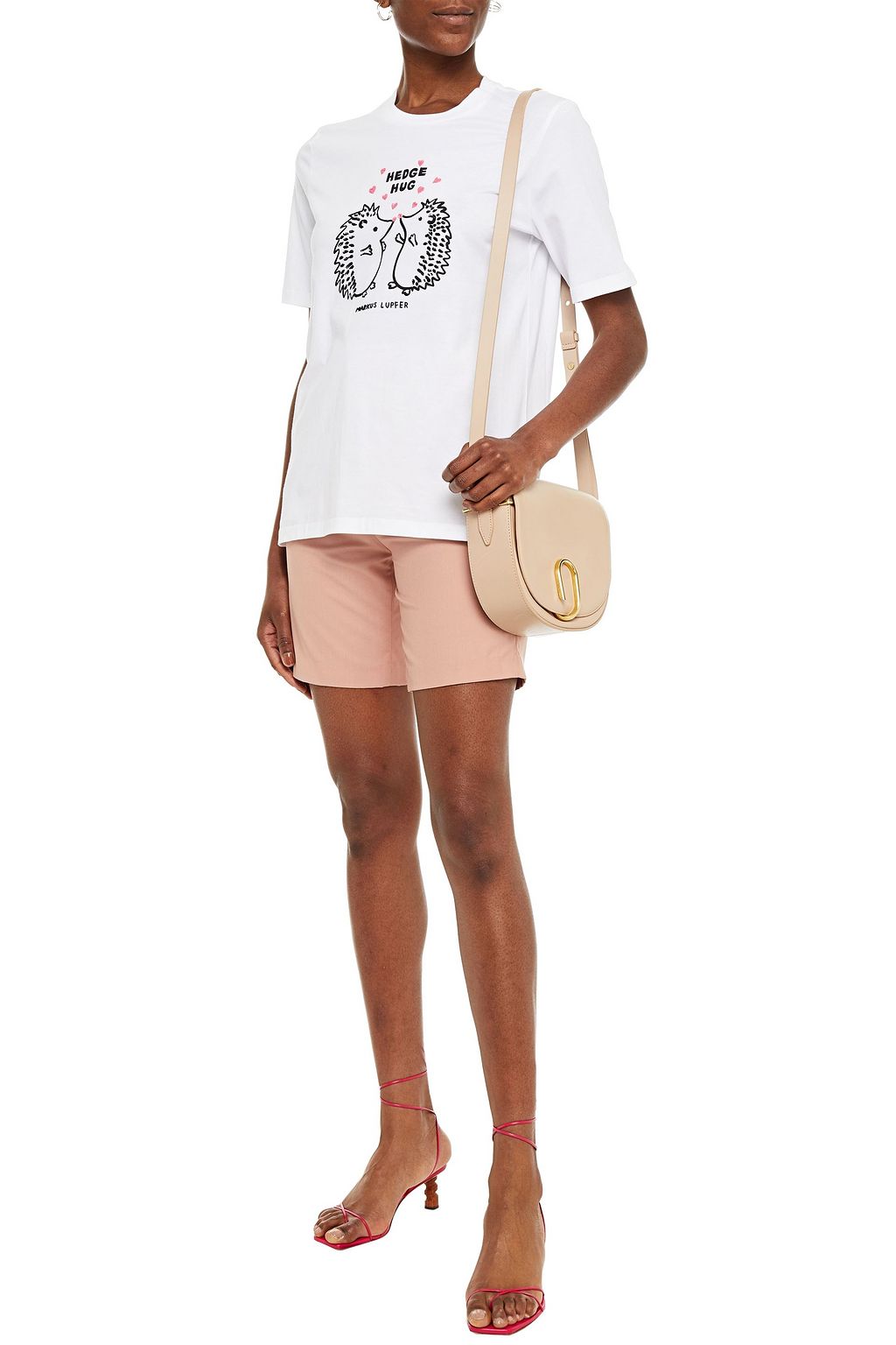MARKUS LUPFER Embellished printed cotton-jersey T-shirt