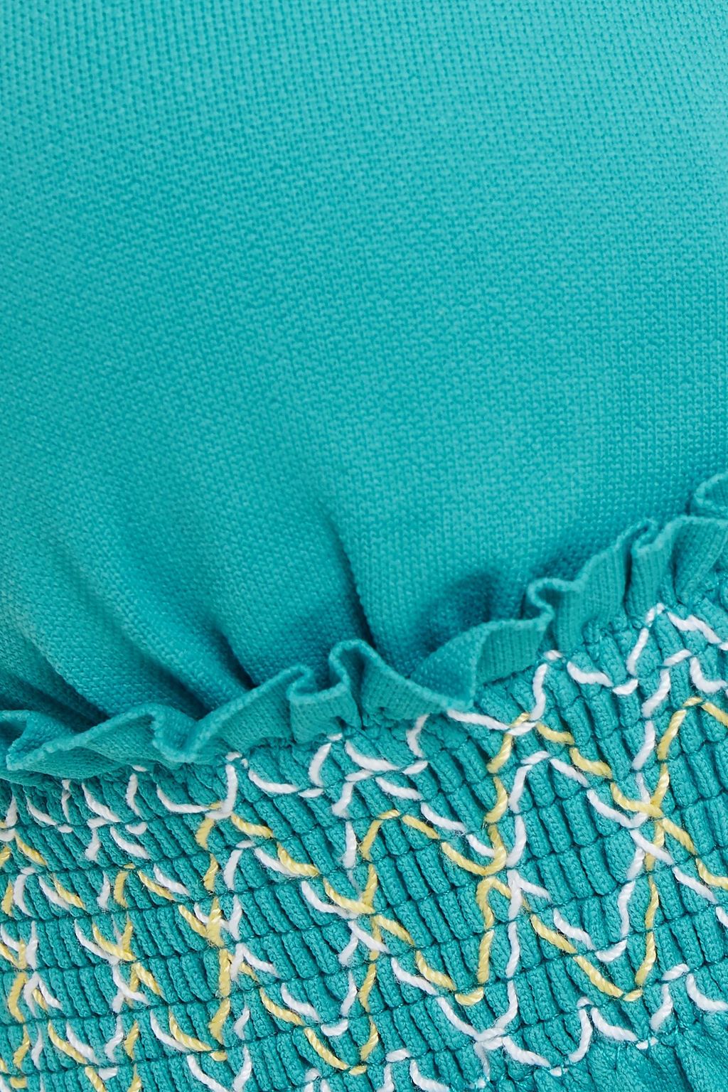 HEIDI KLEIN Smocked stretch-piqué low-rise bikini briefs