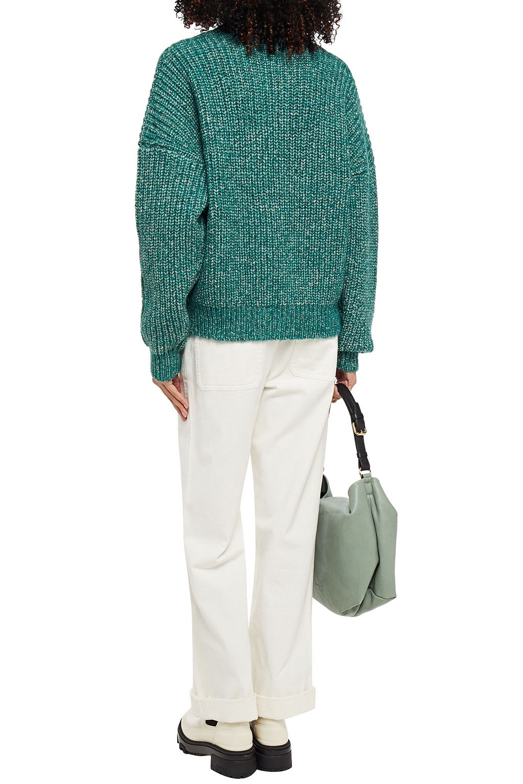 LOULOU STUDIO Canto mélange ribbed wool cardigan