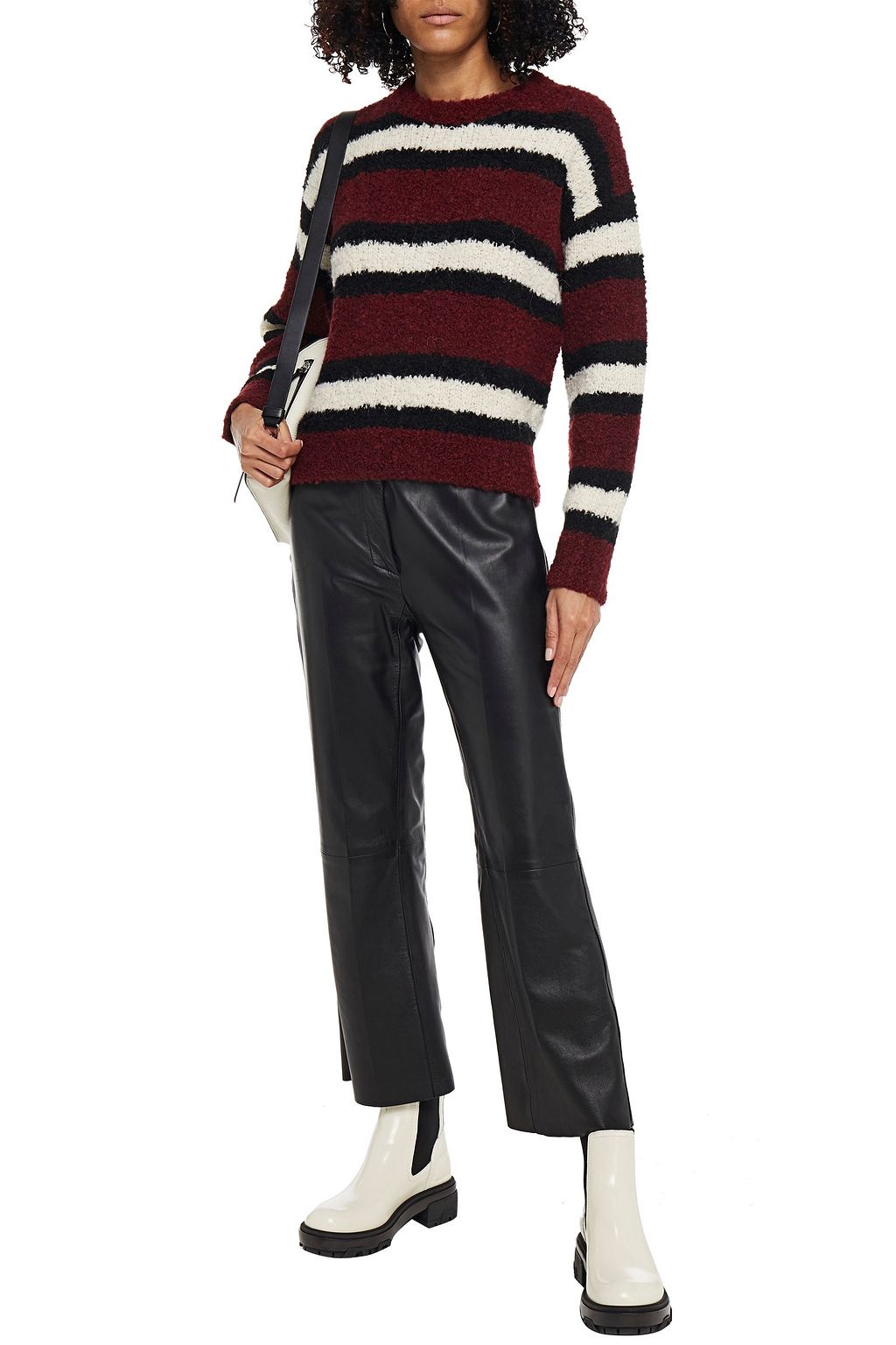 RAG & BONE ストライプブークレニット セーター