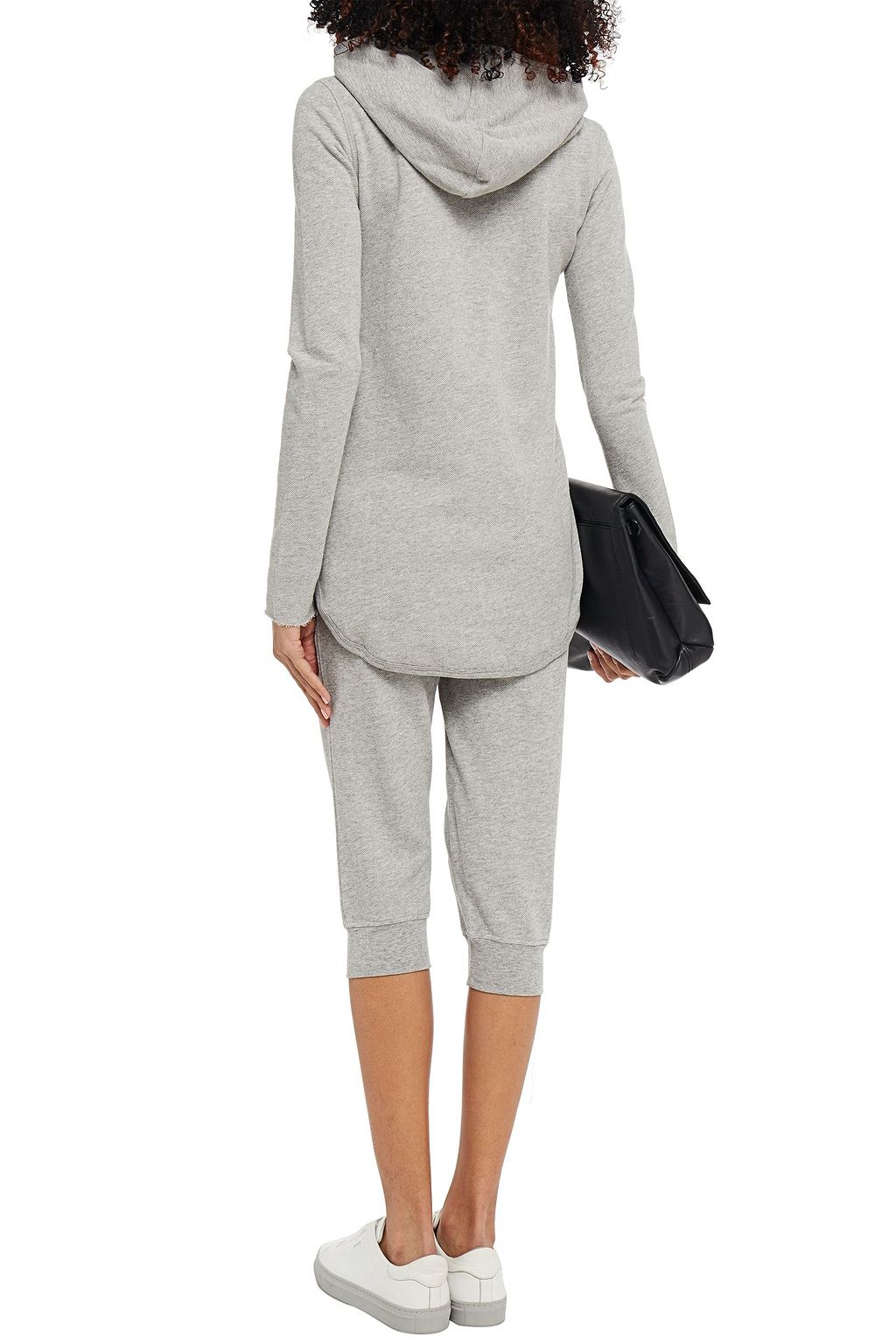 ATM ANTHONY THOMAS MELILLO Cropped mélange French cotton-blend terry track pants