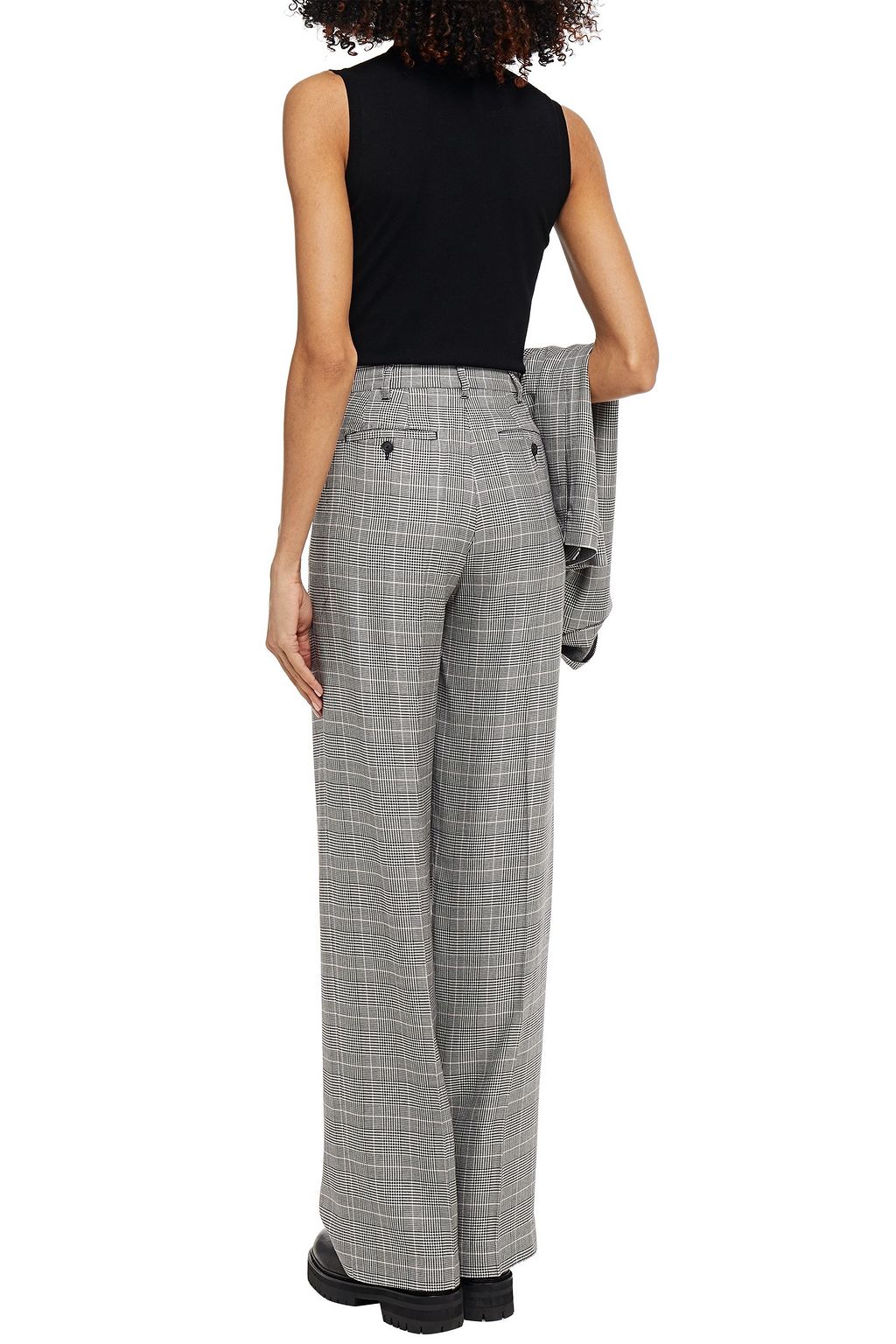 ATM ANTHONY THOMAS MELILLO Prince of Wales checked woven wide-leg pants
