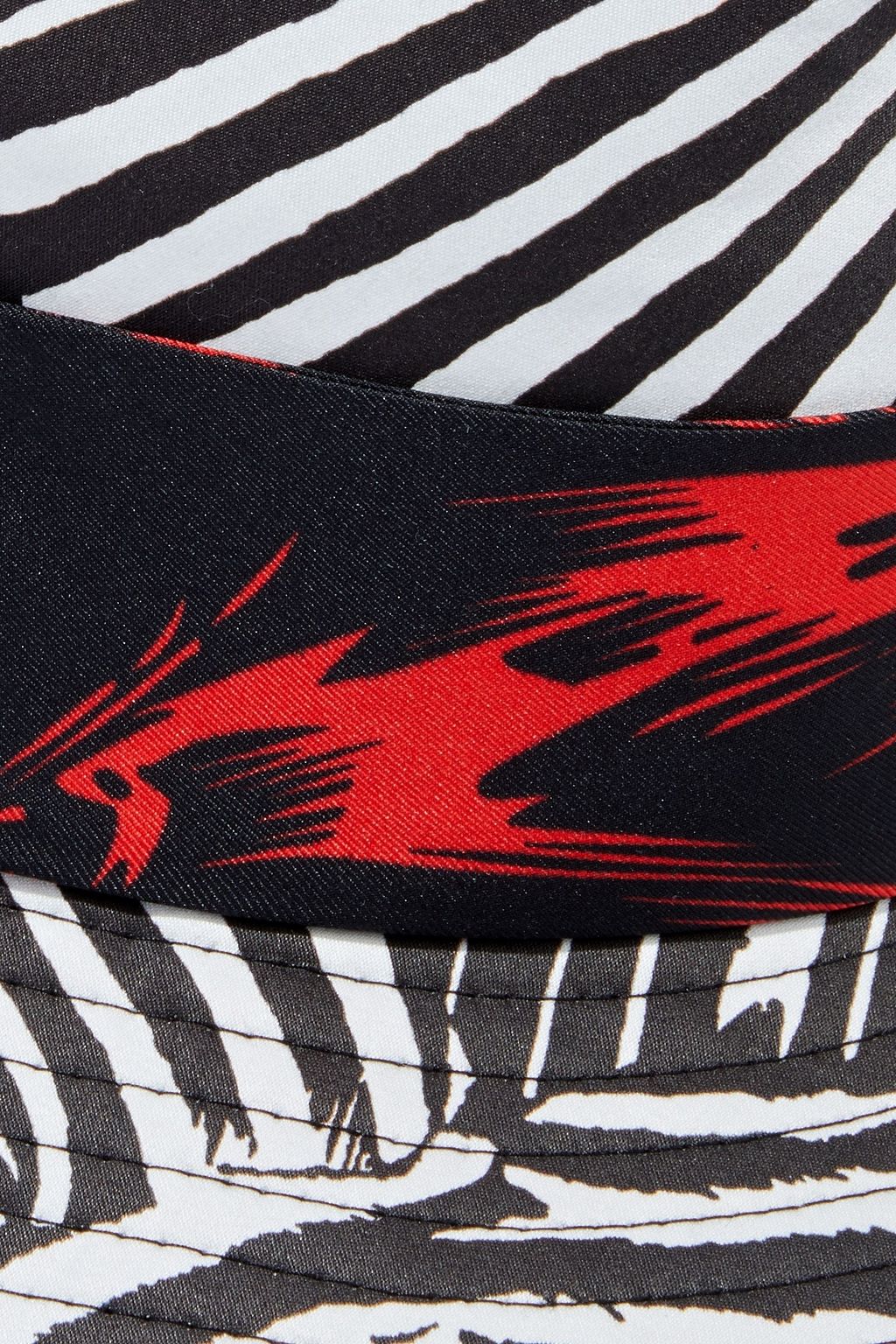 MISSONI Silk-trimmed zebra-print cotton bucket hat