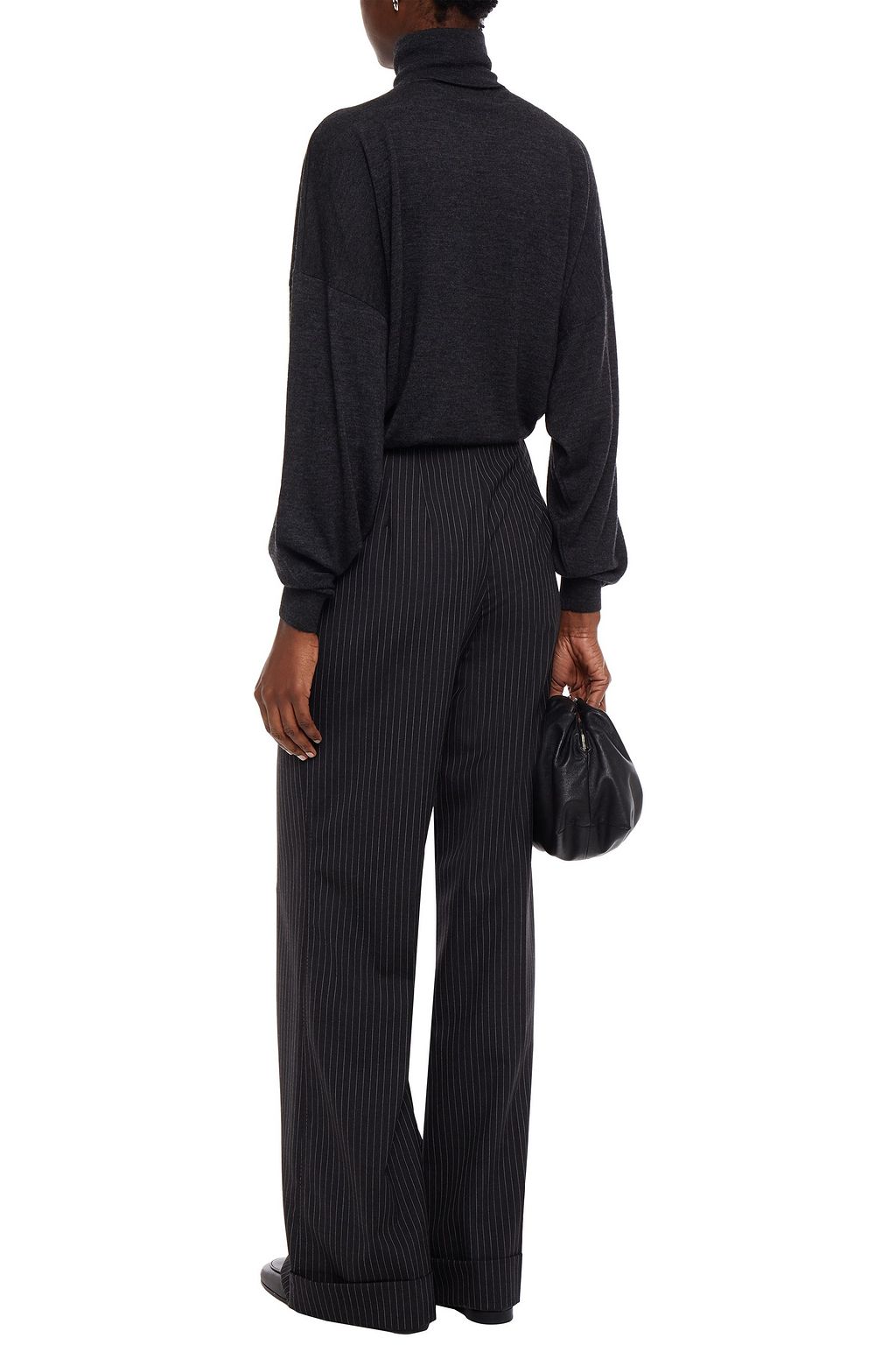 LOULOU STUDIO Tizzano mélange wool and cashmere-blend turtleneck sweater