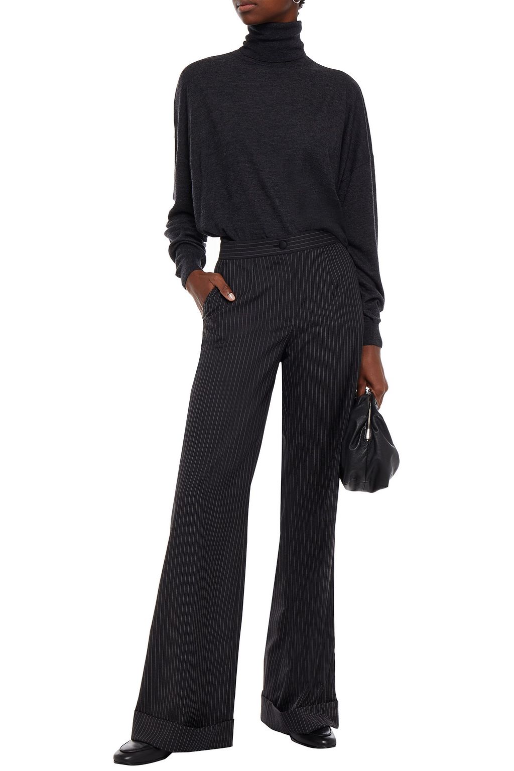 LOULOU STUDIO Tizzano mélange wool and cashmere-blend turtleneck sweater