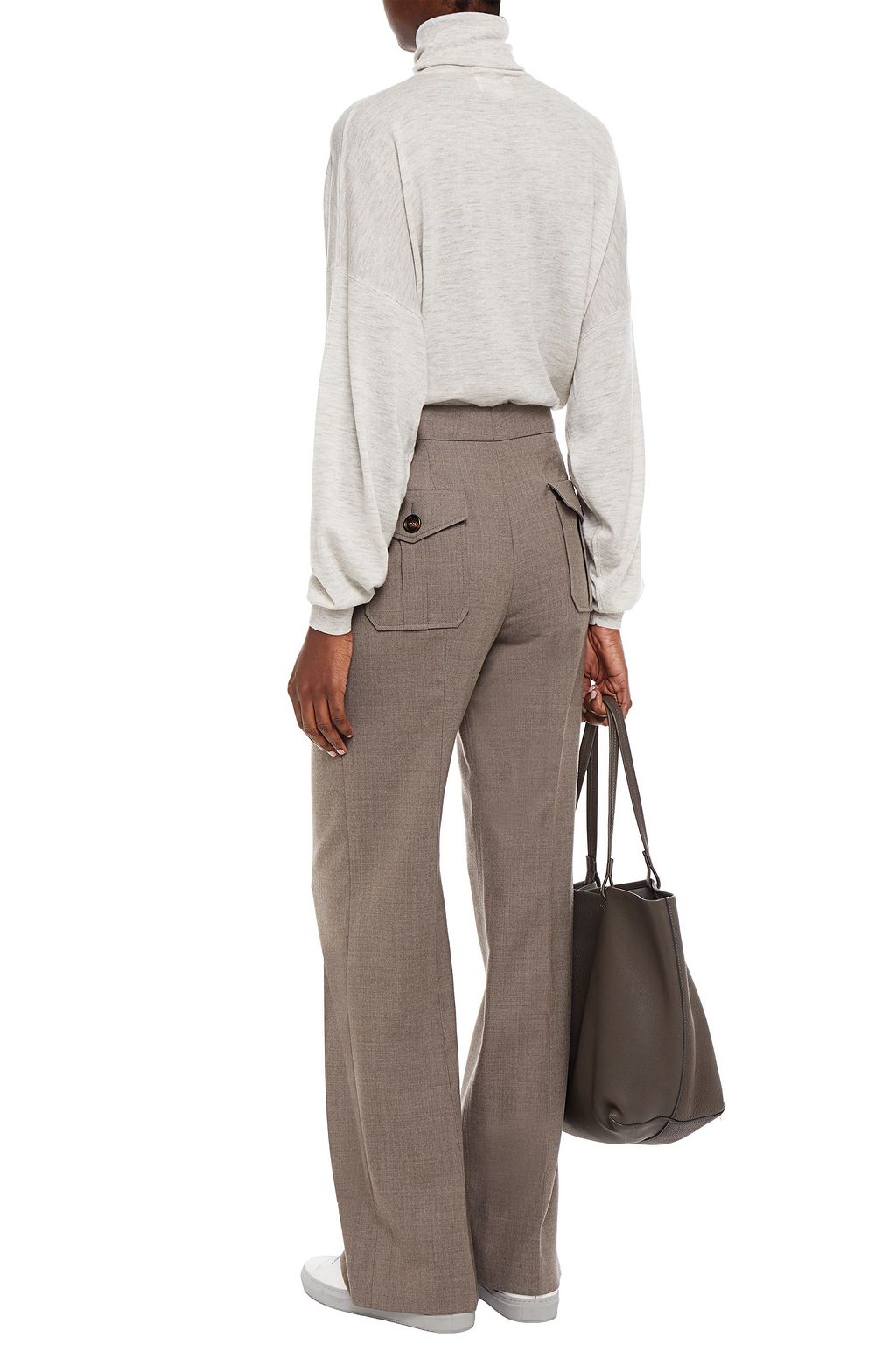 LOULOU STUDIO Tizzano mélange wool and cashmere-blend turtleneck sweater