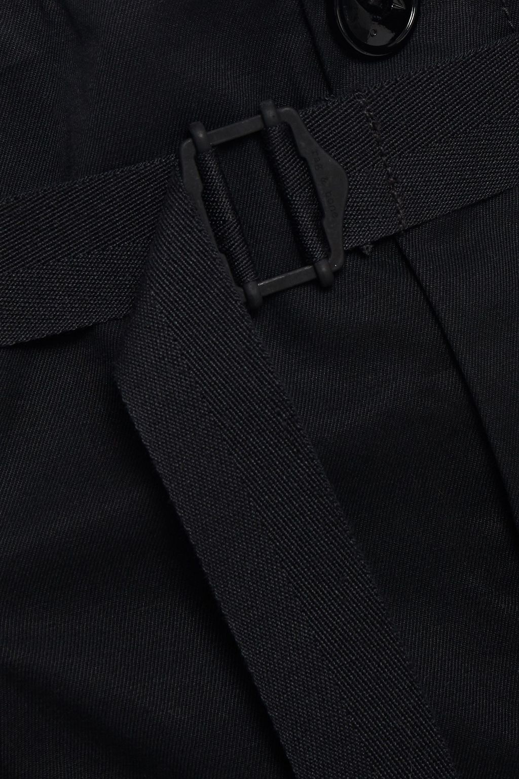 RAG & BONE Belted-pleated cotton-gabardine tapered pants