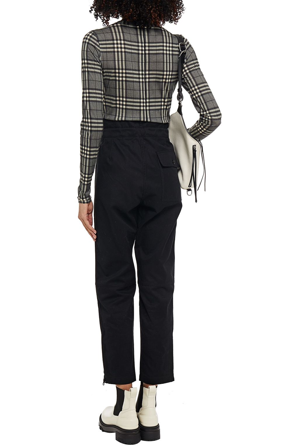 RAG & BONE Belted-pleated cotton-gabardine tapered pants