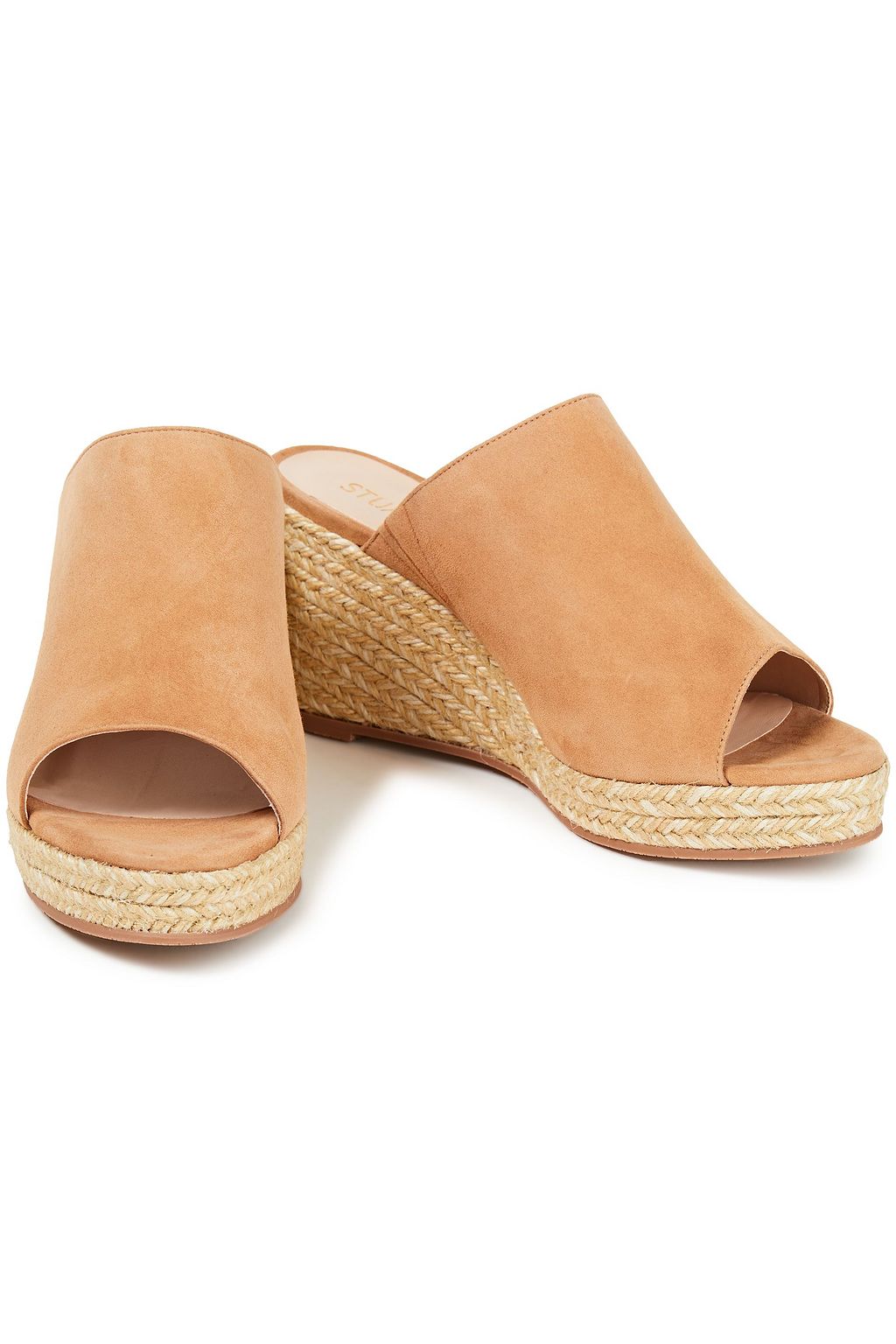 STUART WEITZMAN Marabella suede espadrille wedge mules