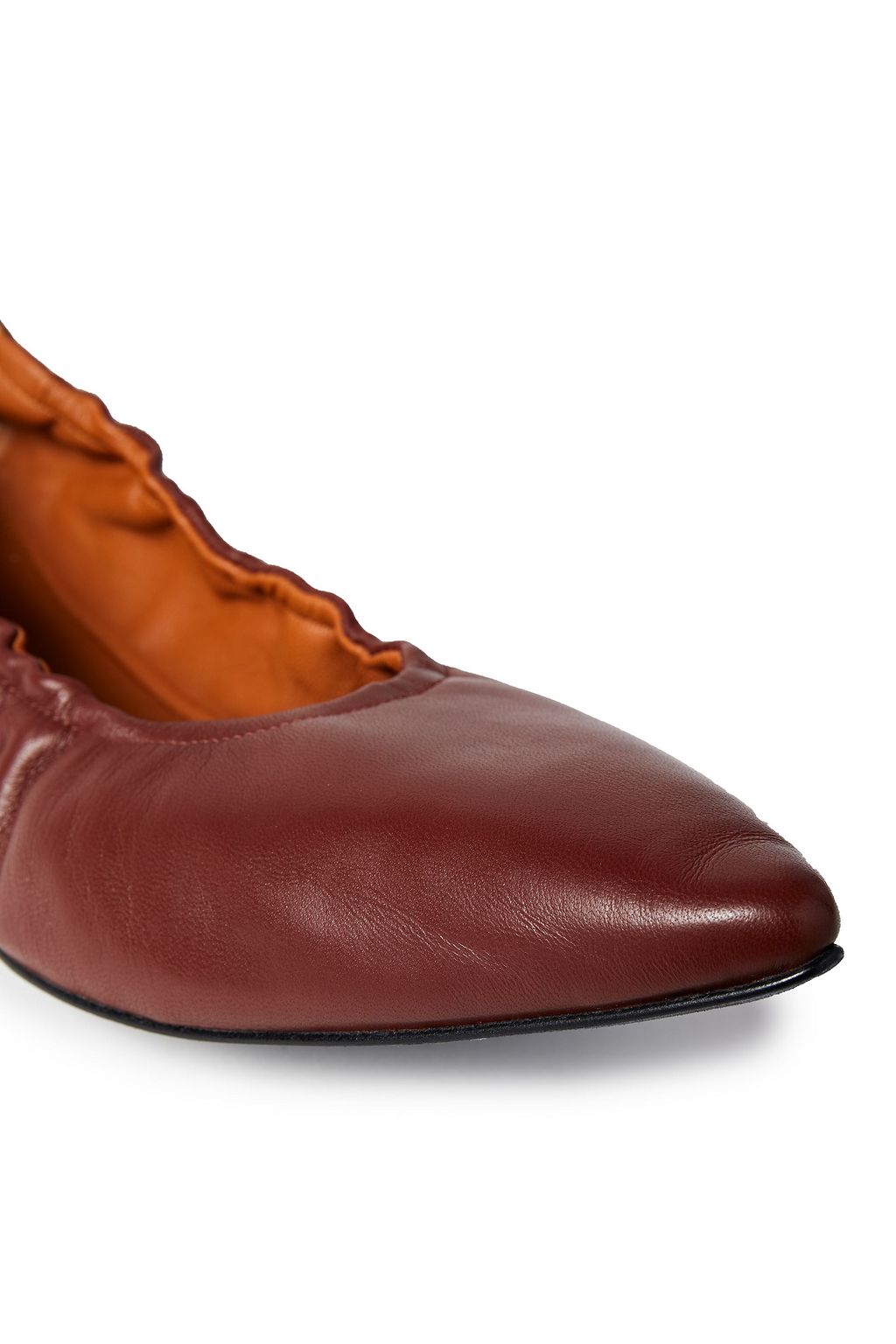 JOSEPH Leather point-toe flats