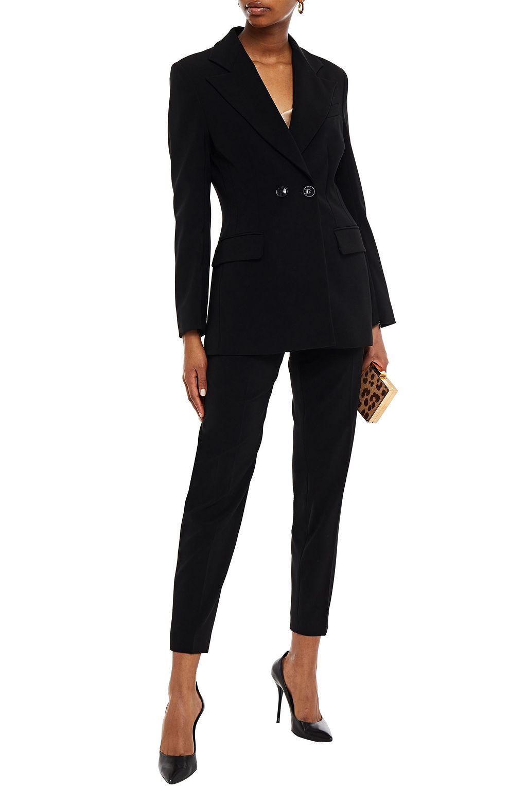 BOUTIQUE MOSCHINO Double-breasted cady blazer