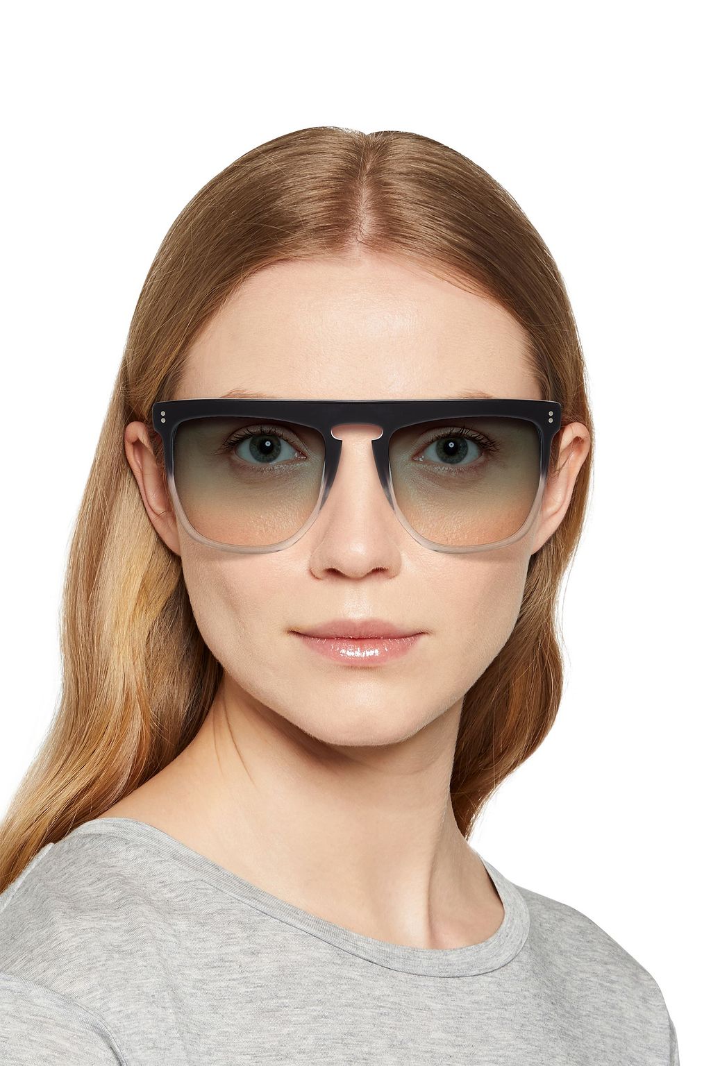 JOSEPH Madison oversized D-frame tortoiseshell acetate sunglasses