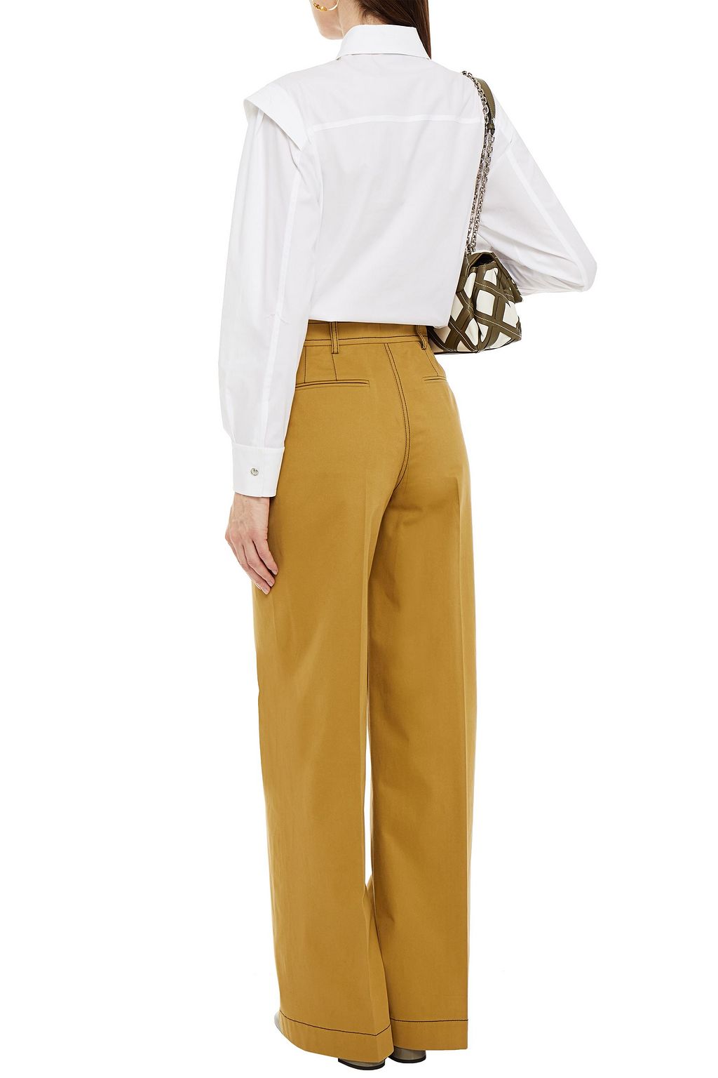ALBERTA FERRETTI Stretch-cotton poplin shirt