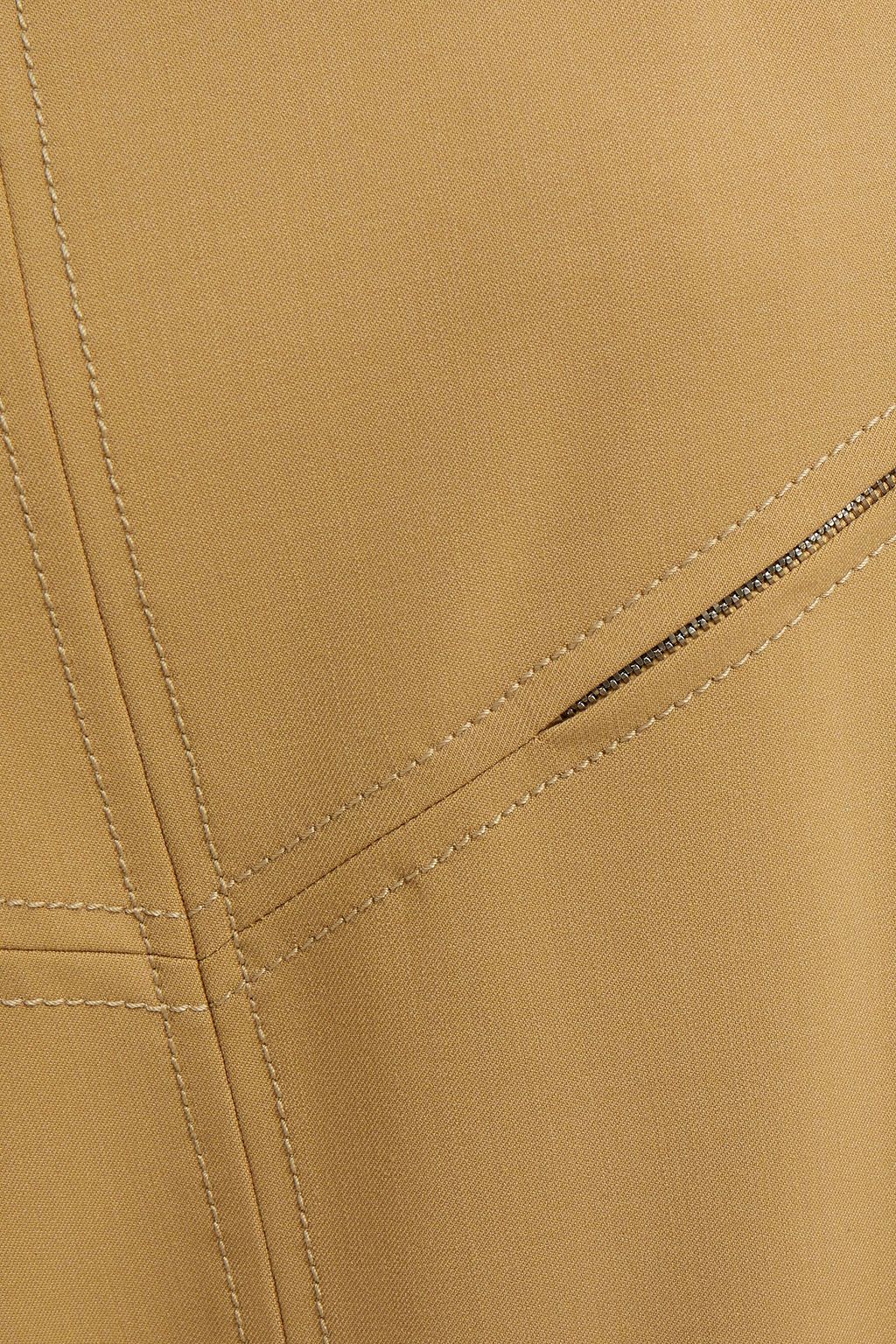ALBERTA FERRETTI Zip-detailed stretch-twill mini dress