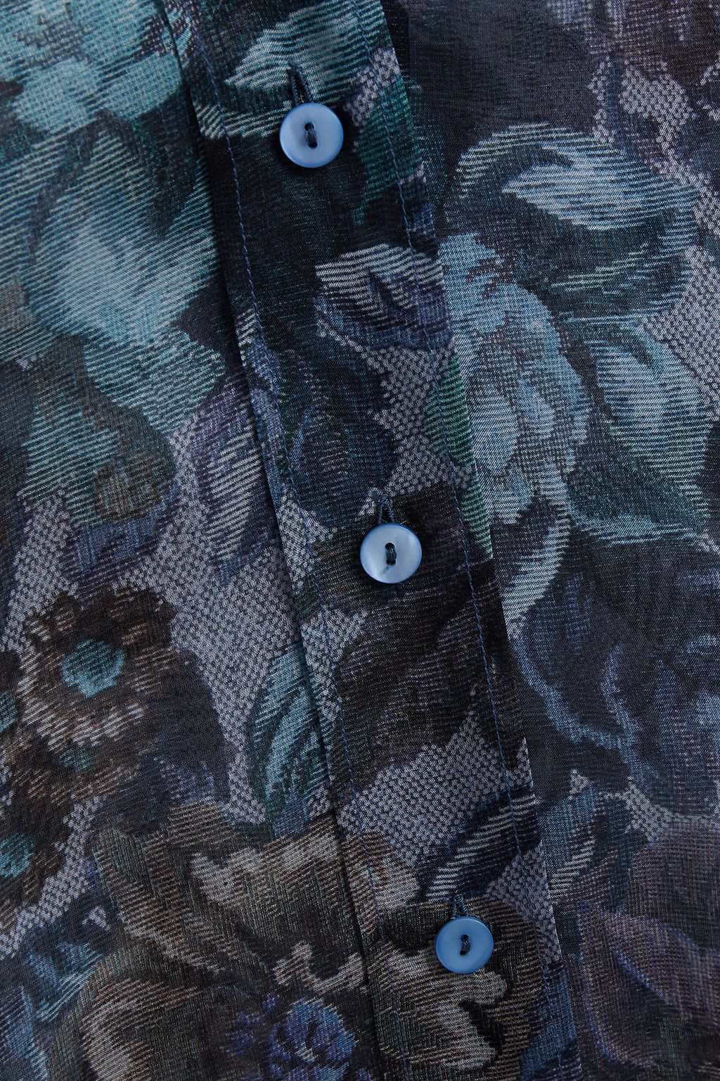 ALBERTA FERRETTI Floral-print silk-chiffon shirt