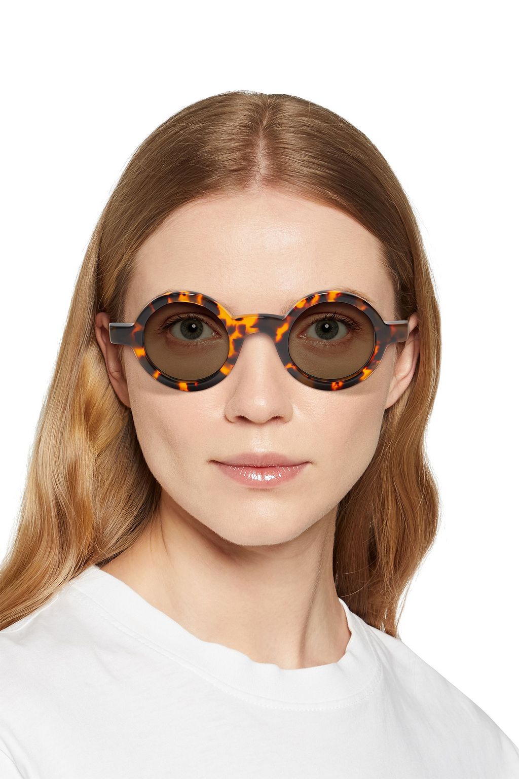 JOSEPH Round-frame tortoiseshell acetate sunglasses