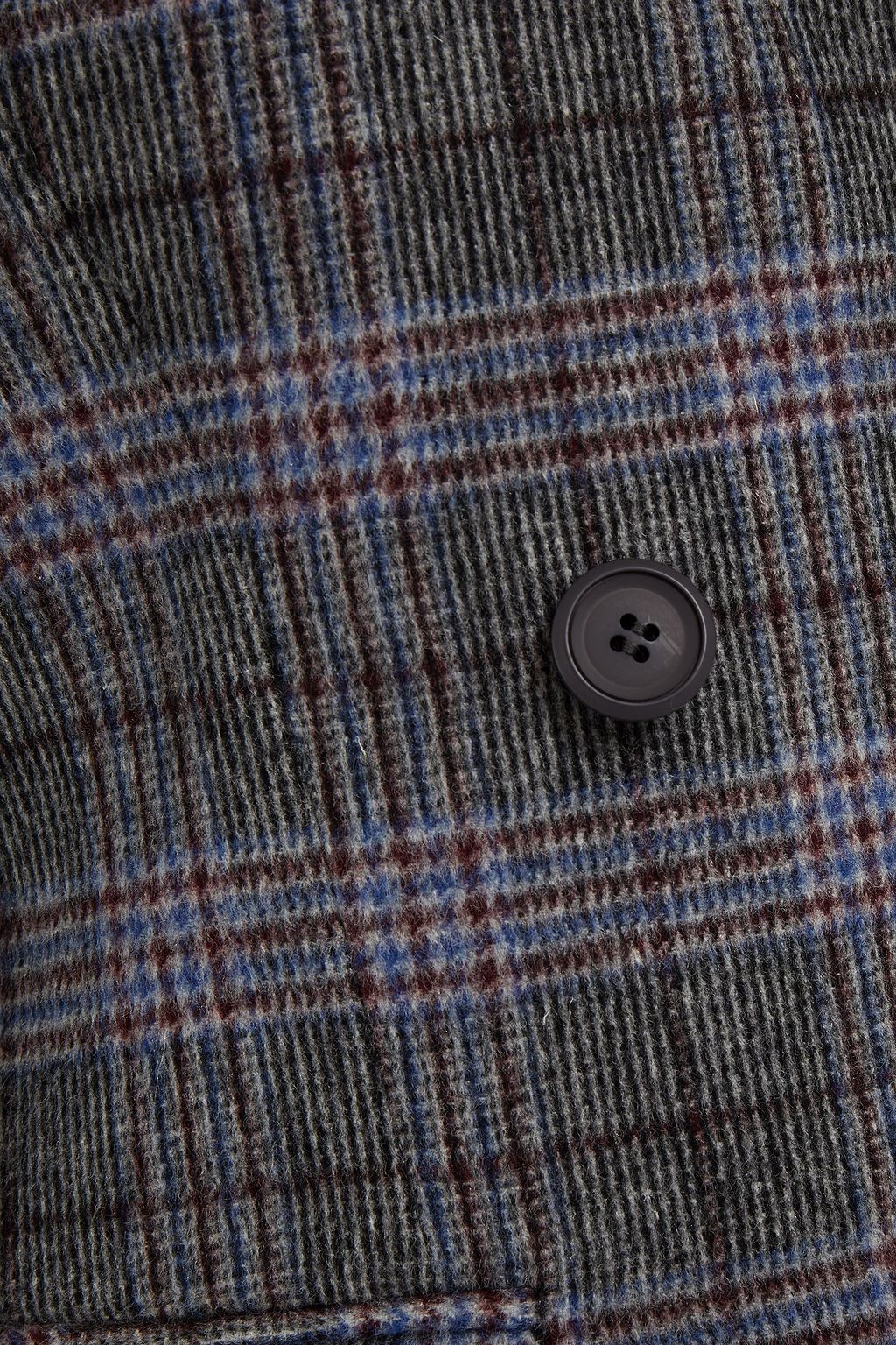 ALBERTA FERRETTI Double-breasted Prince of Wales checked wool, silk and cashmere-blend blazer