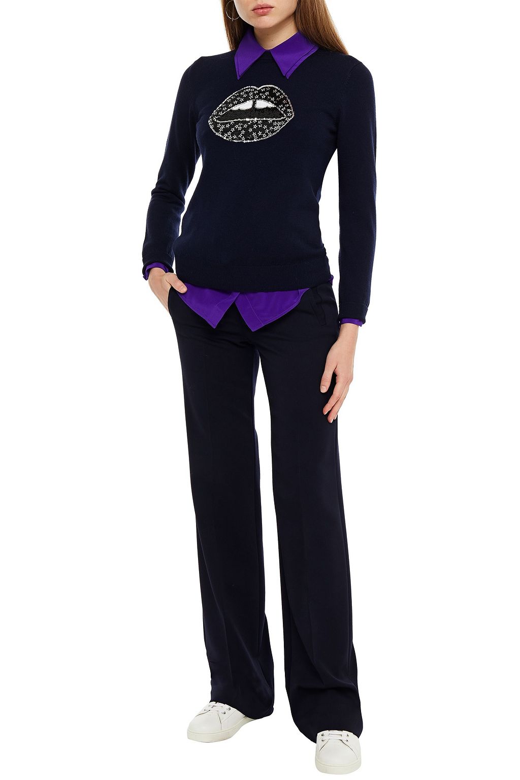 MARKUS LUPFER Mia embellished merino wool sweater