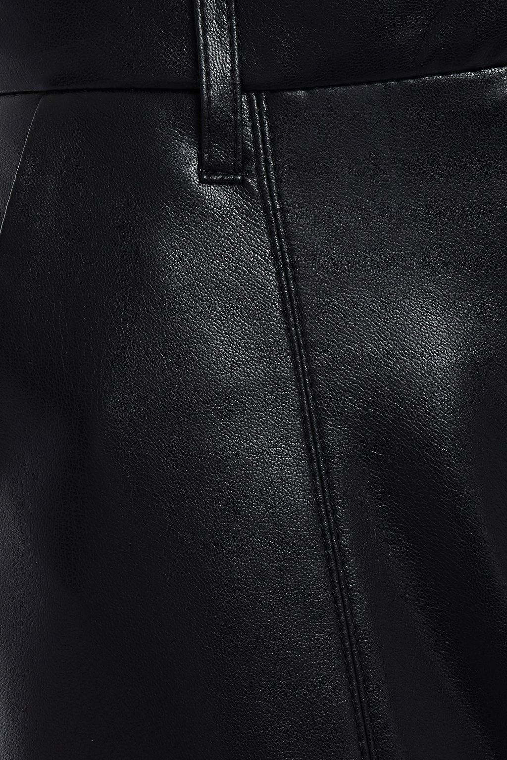vegan leather wide leg pants