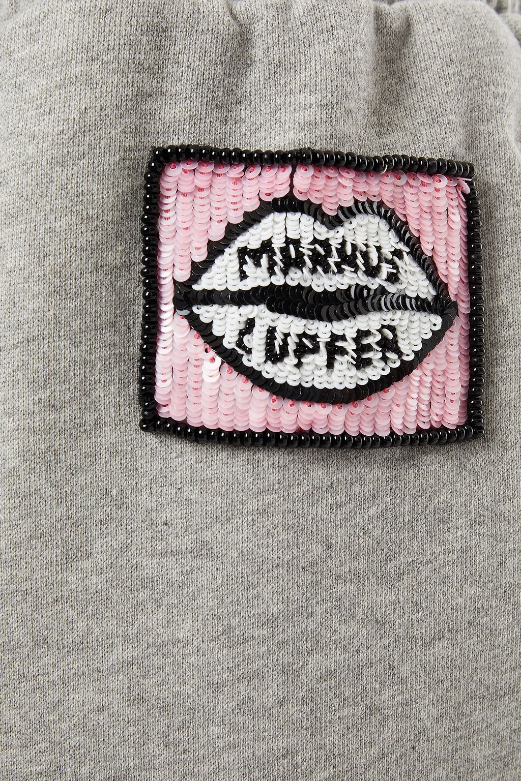 MARKUS LUPFER Katrina embellished mélange cotton-fleece track pants