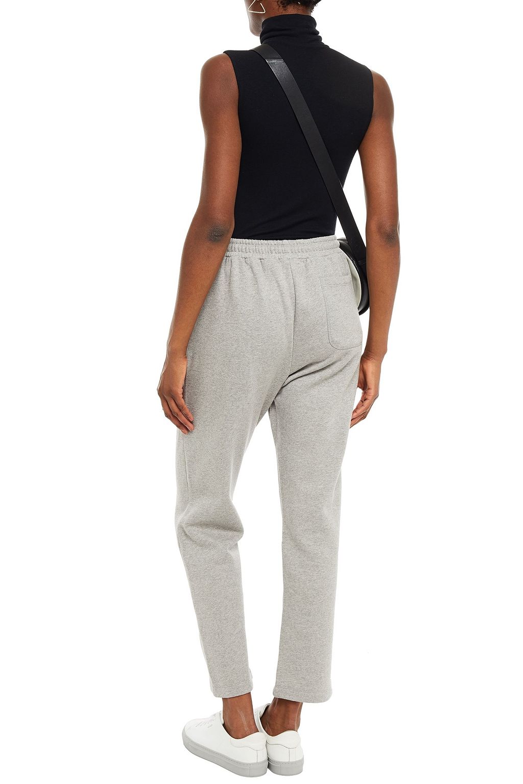 MARKUS LUPFER Katrina embellished mélange cotton-fleece track pants