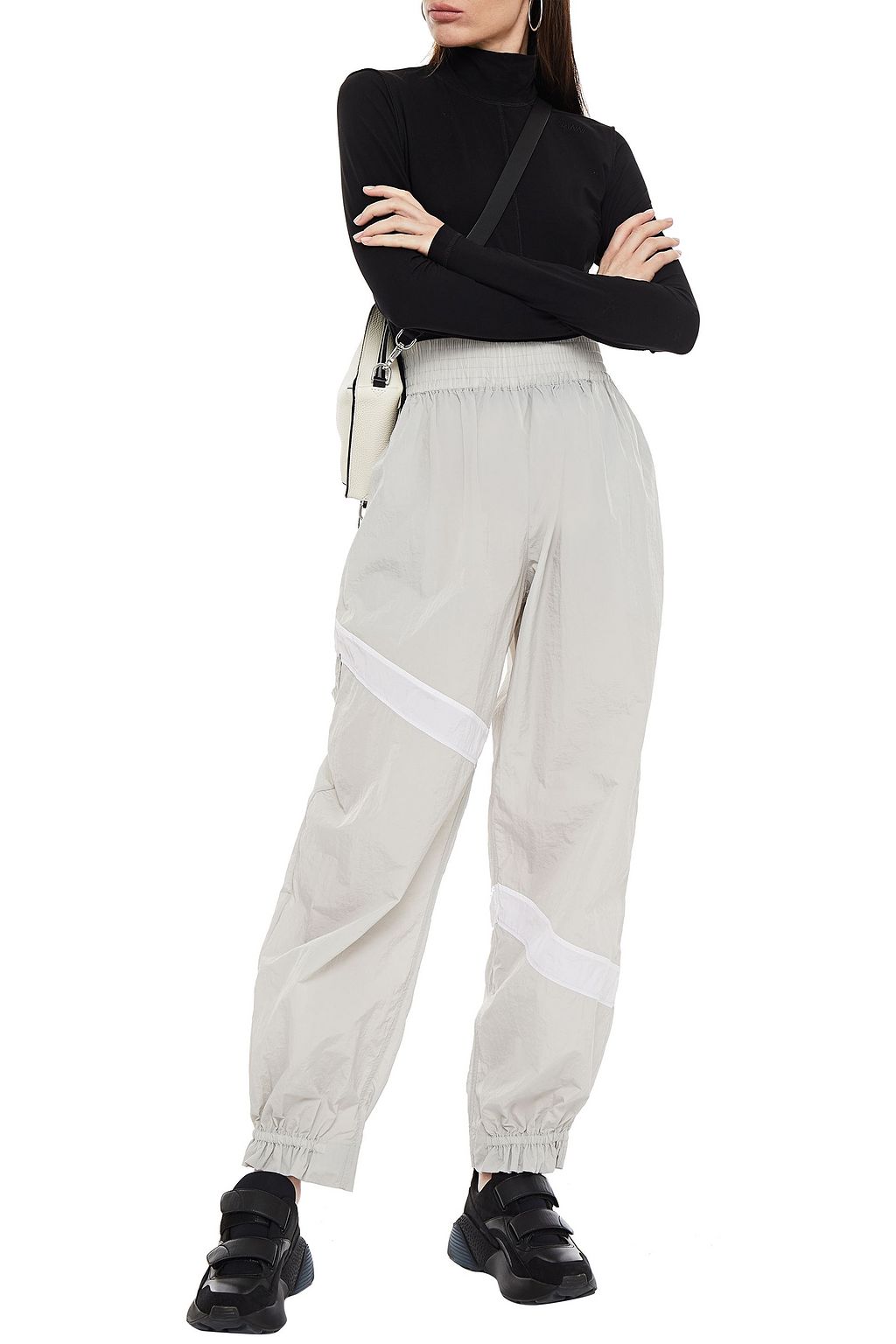 GANNI Rollkragenoberteil aus Stretch-Baumwoll-Jersey mit Stickereien