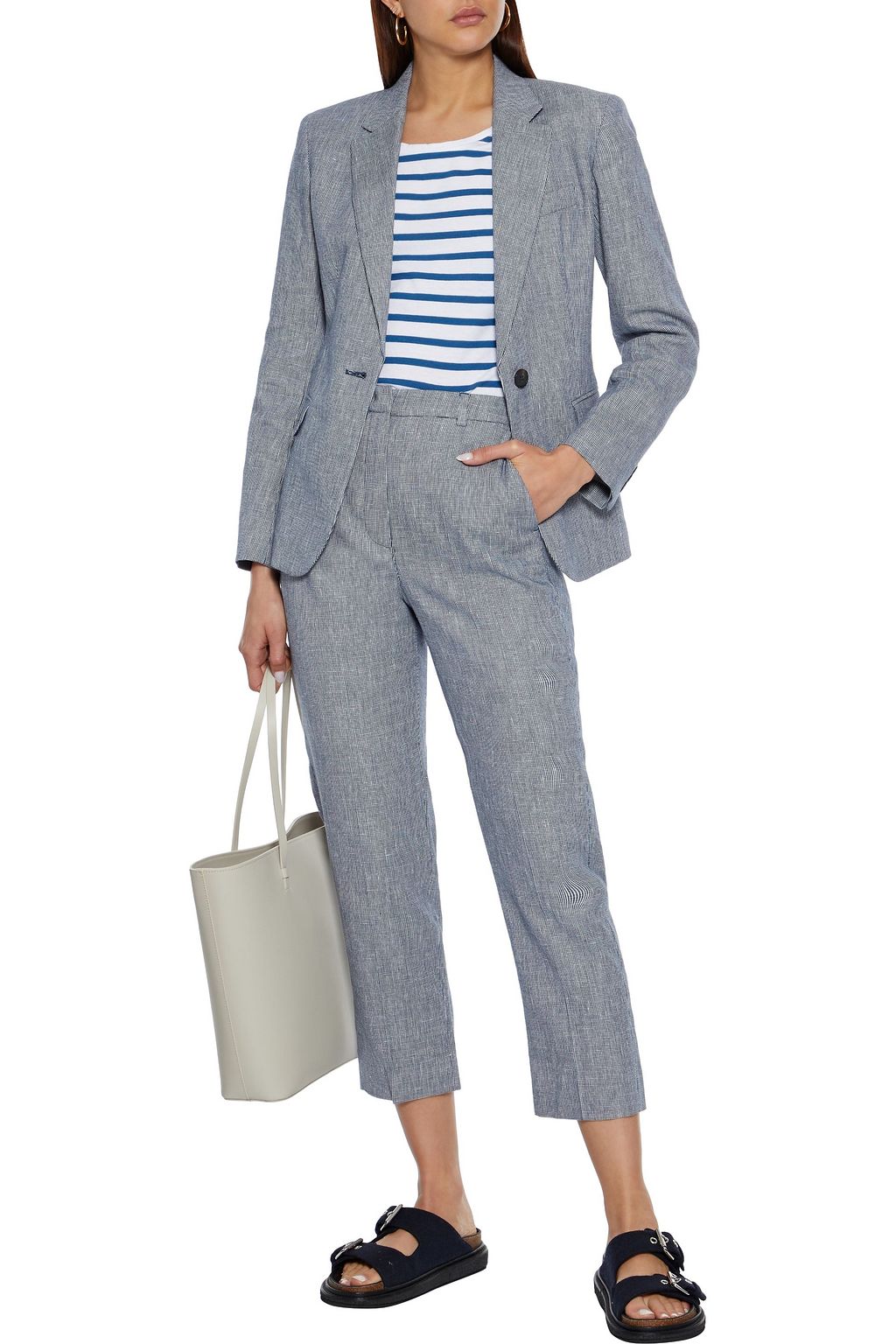 WEEKEND MAX MARA Cobra linen and cotton-blend blazer