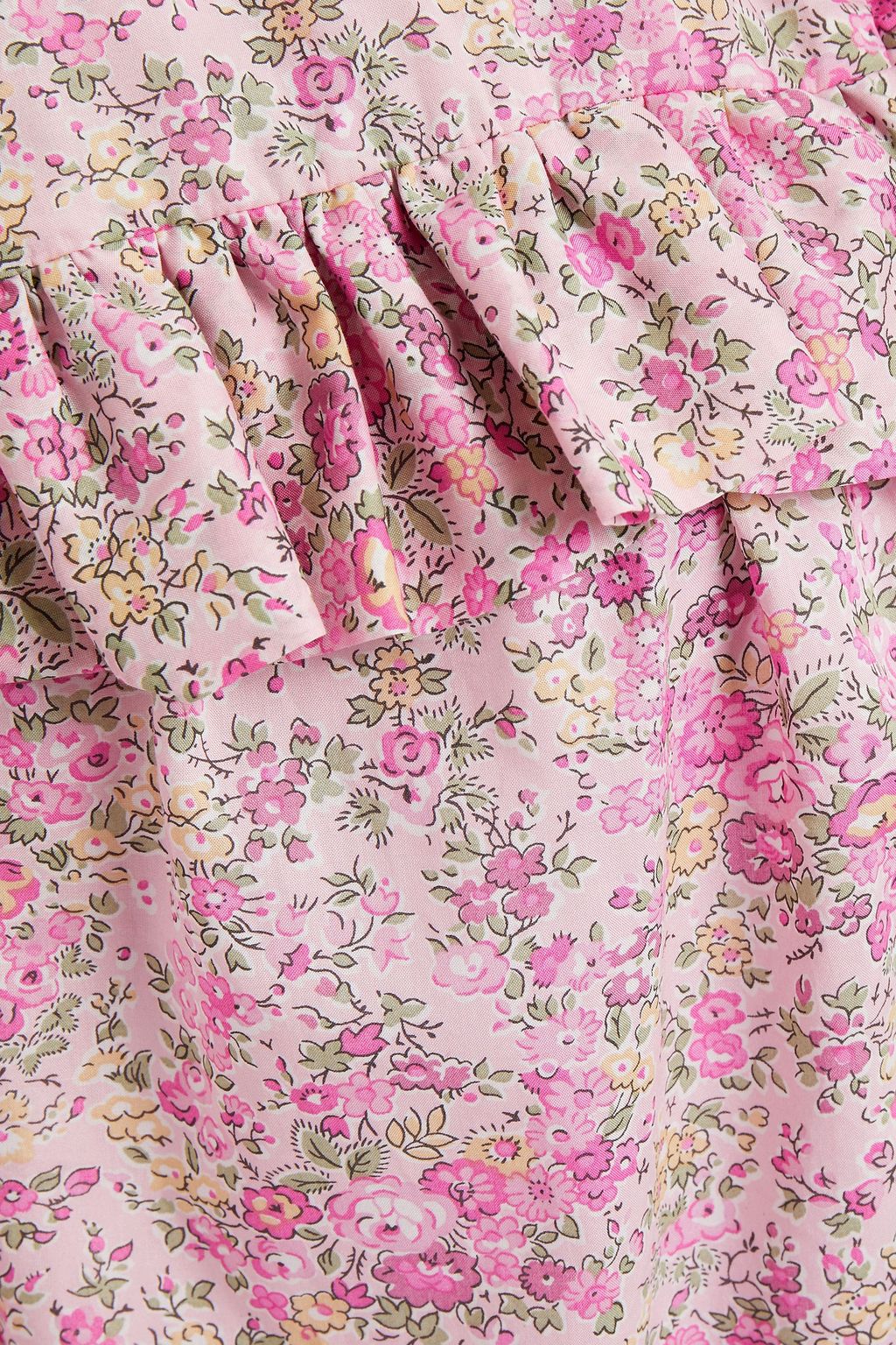 PHILOSOPHY DI LORENZO SERAFINI Ruffled floral-print cotton-poplin blouse