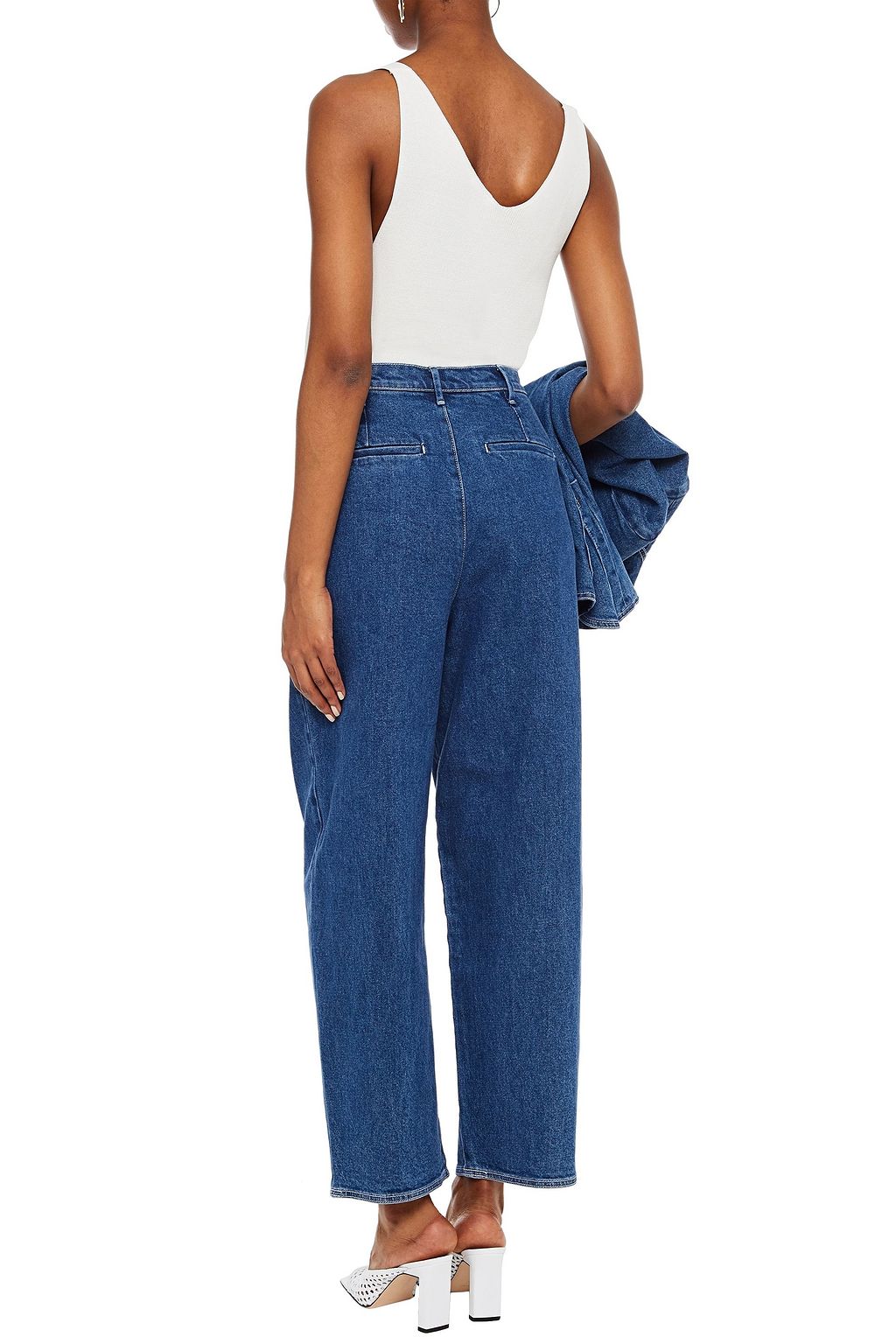 TORY BURCH Pleated boyfriend jeans
