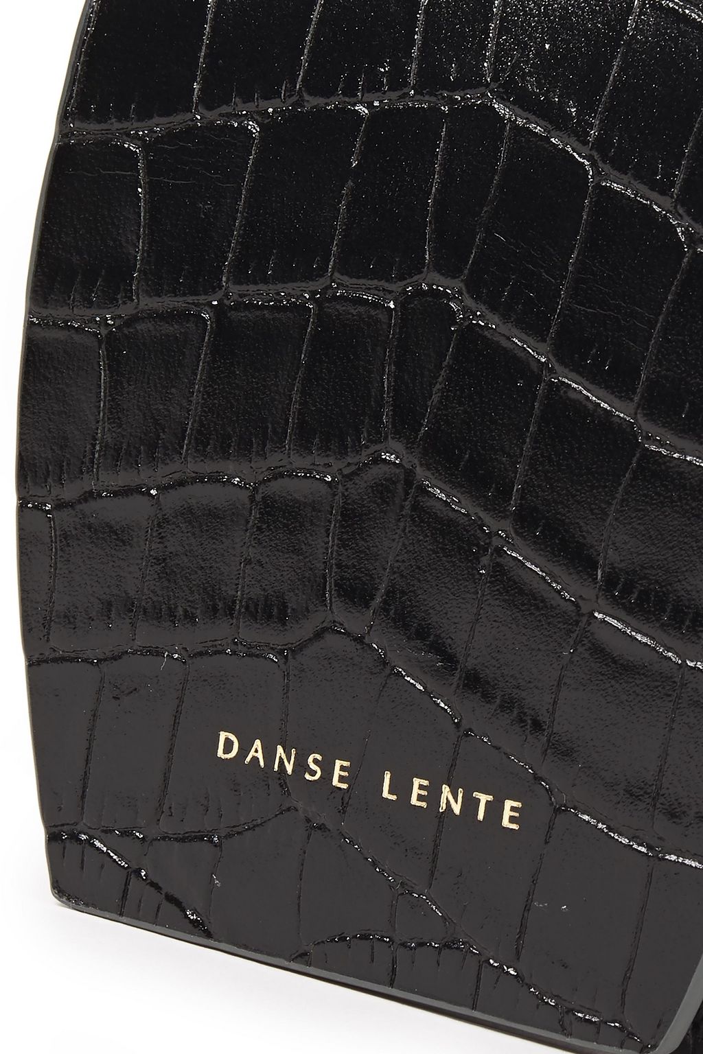 DANSE LENTE Croc-effect leather shoulder bag