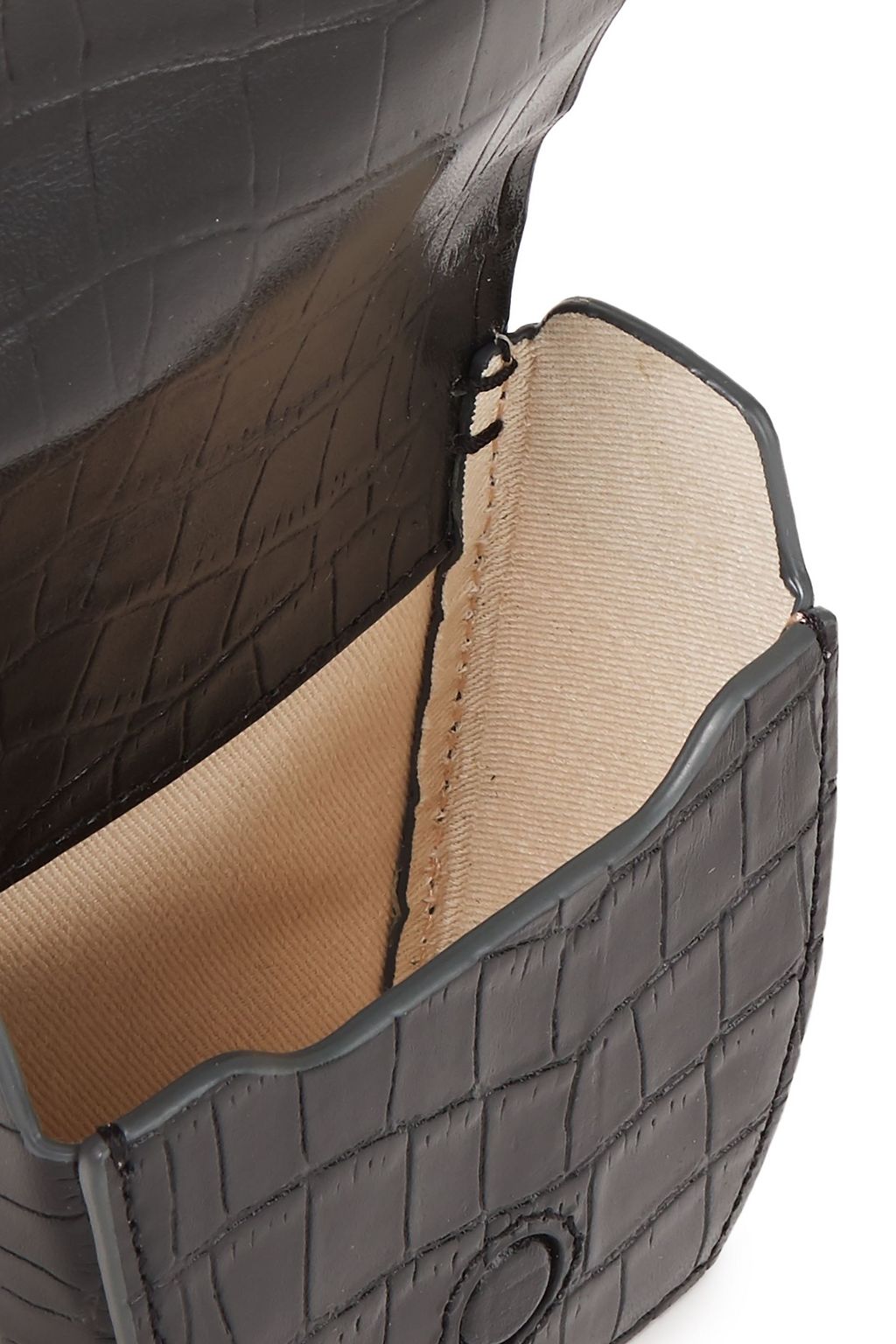 DANSE LENTE Croc-effect leather shoulder bag