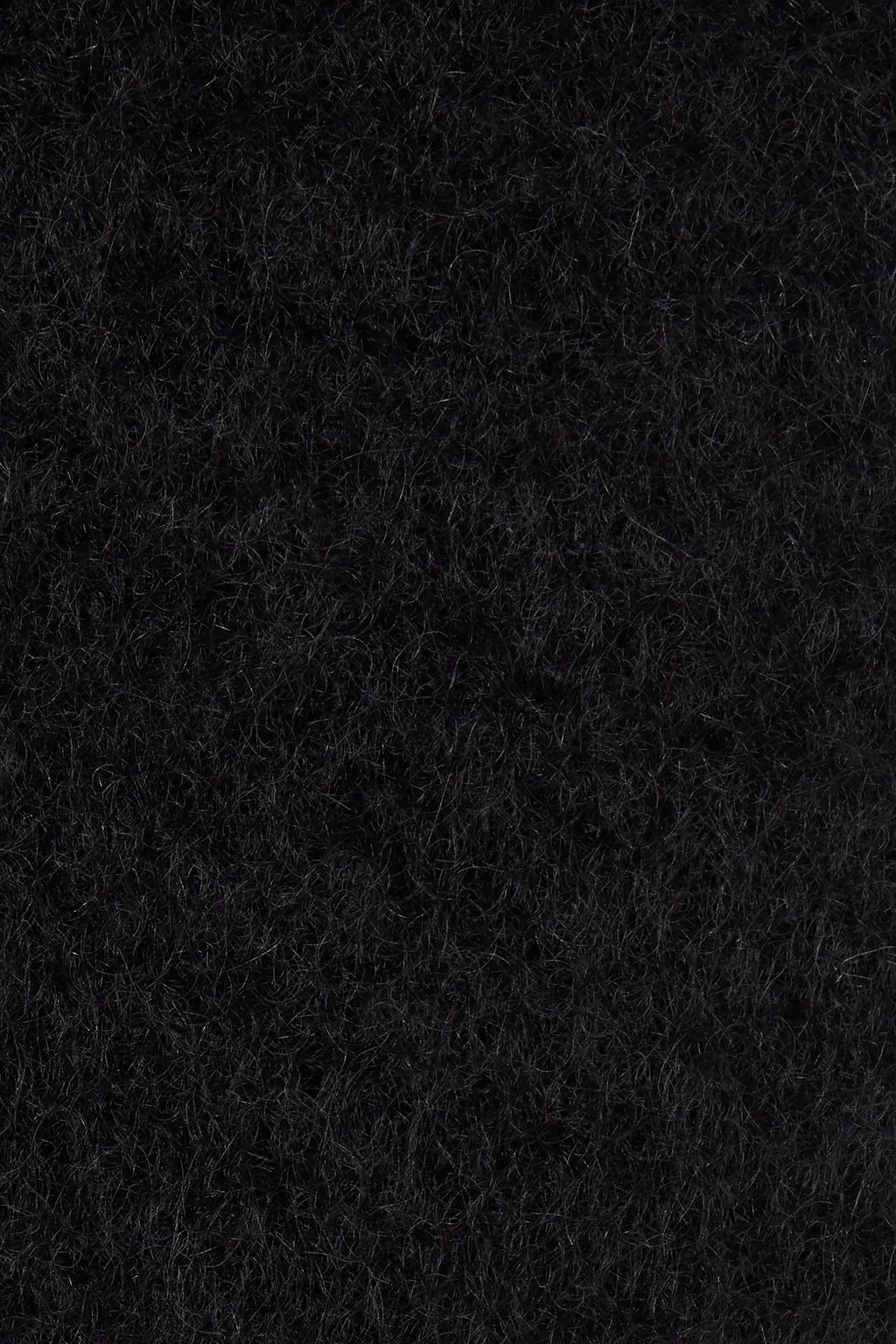 RODEBJER Fringed brushed mohair-blend scarf