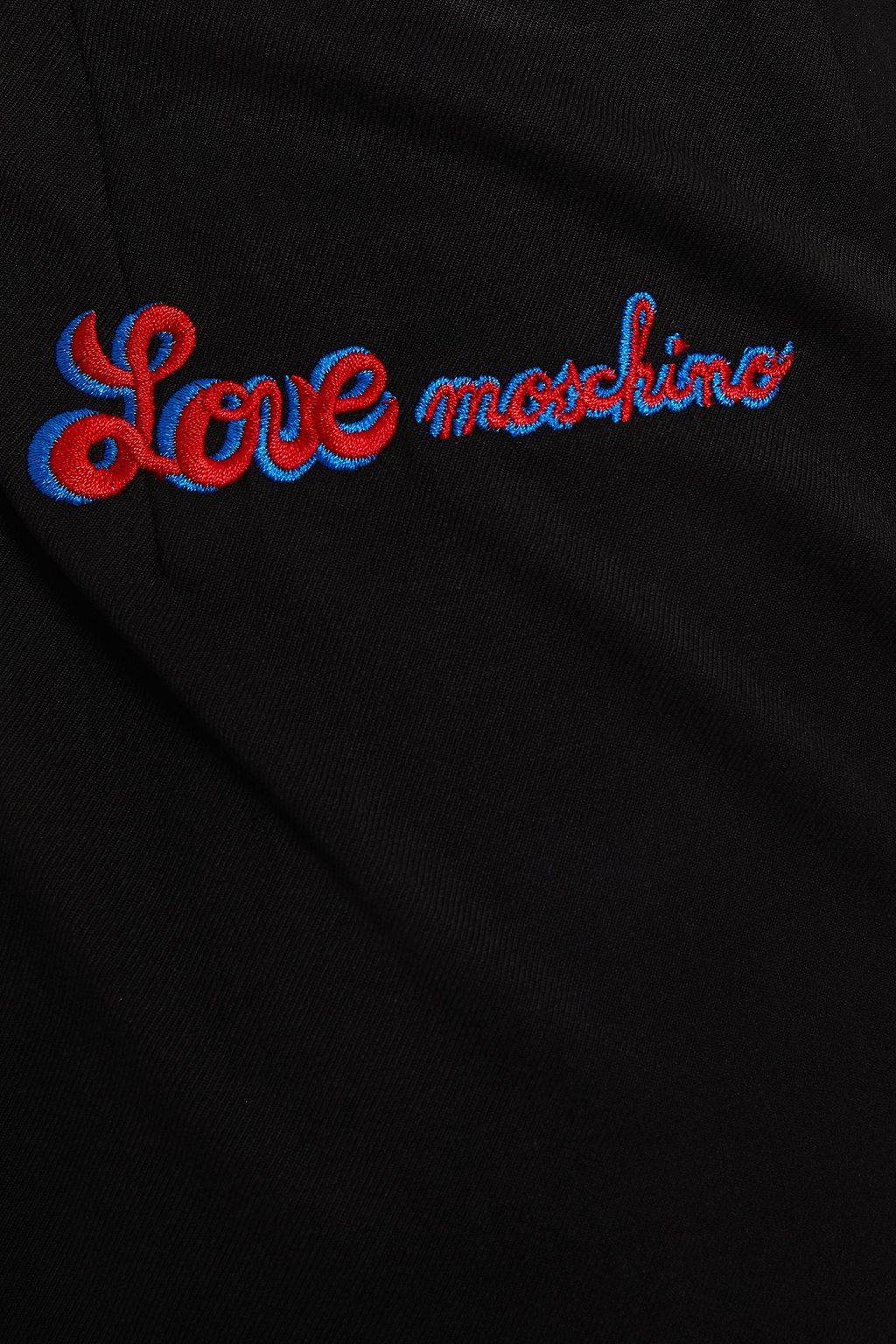 LOVE MOSCHINO Embellished twill mini skirt