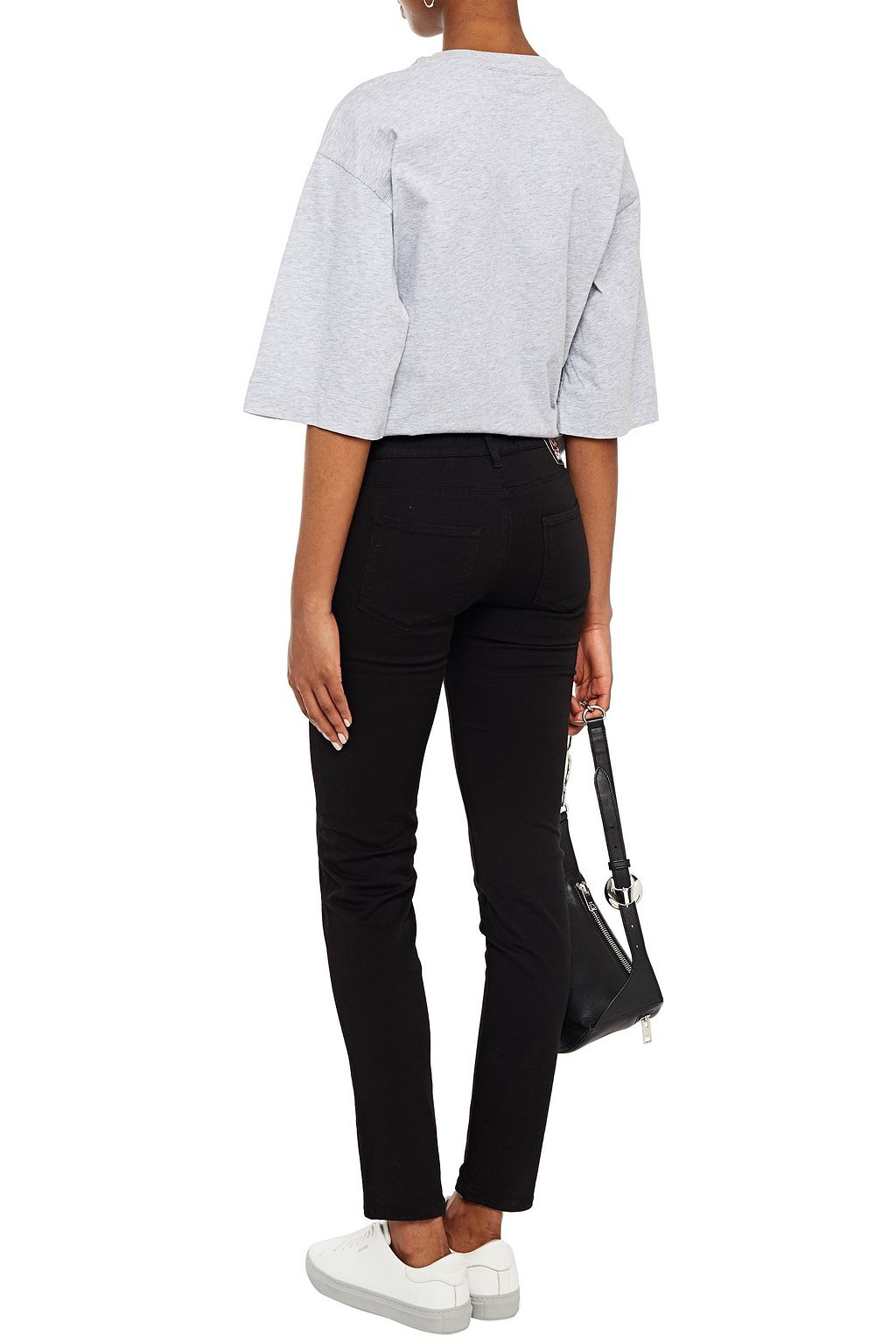 LOVE MOSCHINO Button-embellished mid-rise skinny jeans